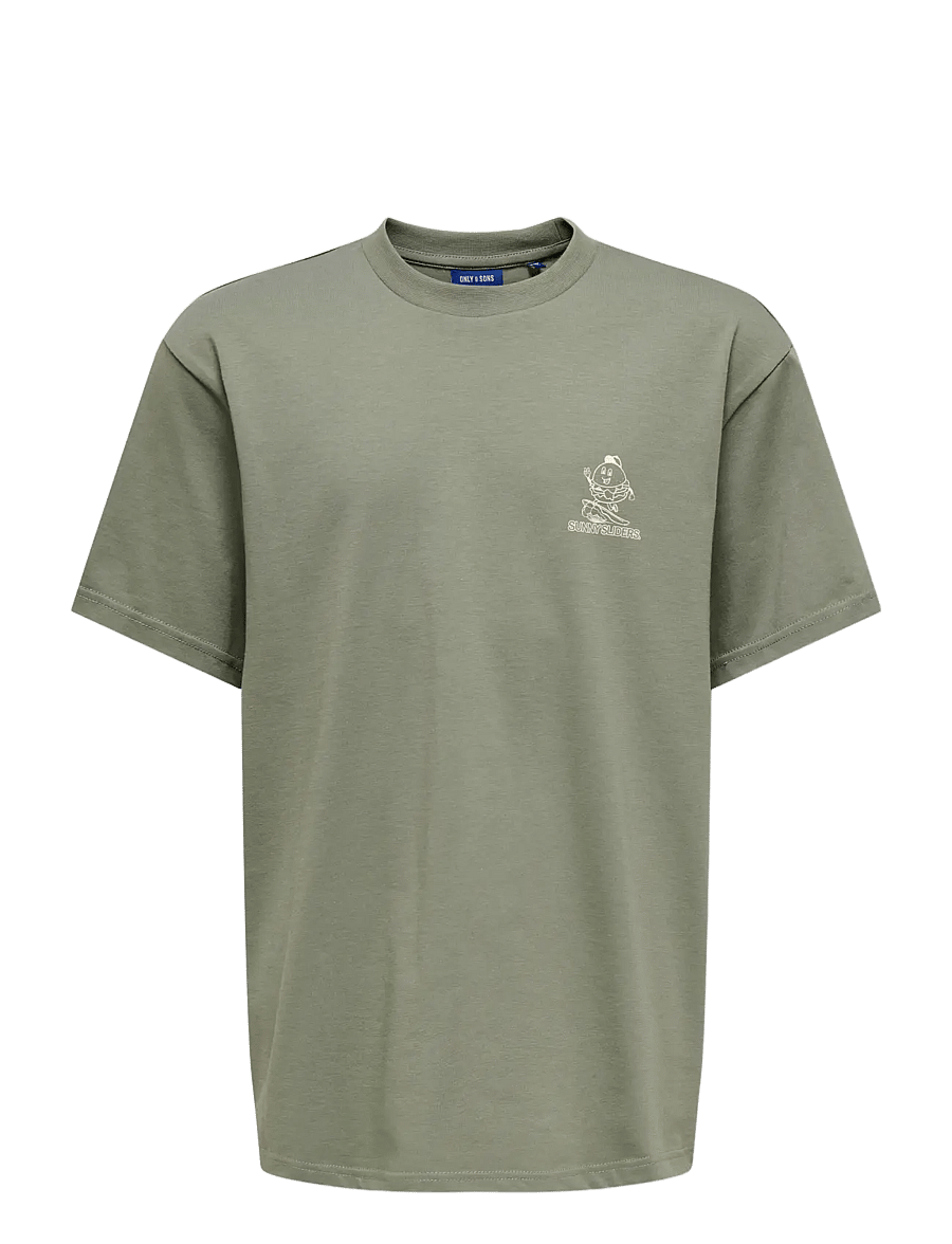 ONLY & SONS - OSJAXEL SUNNY RLX SS TEE JRS - agave green - 1