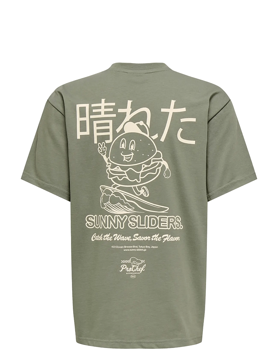 ONLY & SONS - OSJAXEL SUNNY RLX SS TEE JRS - agave green - 2