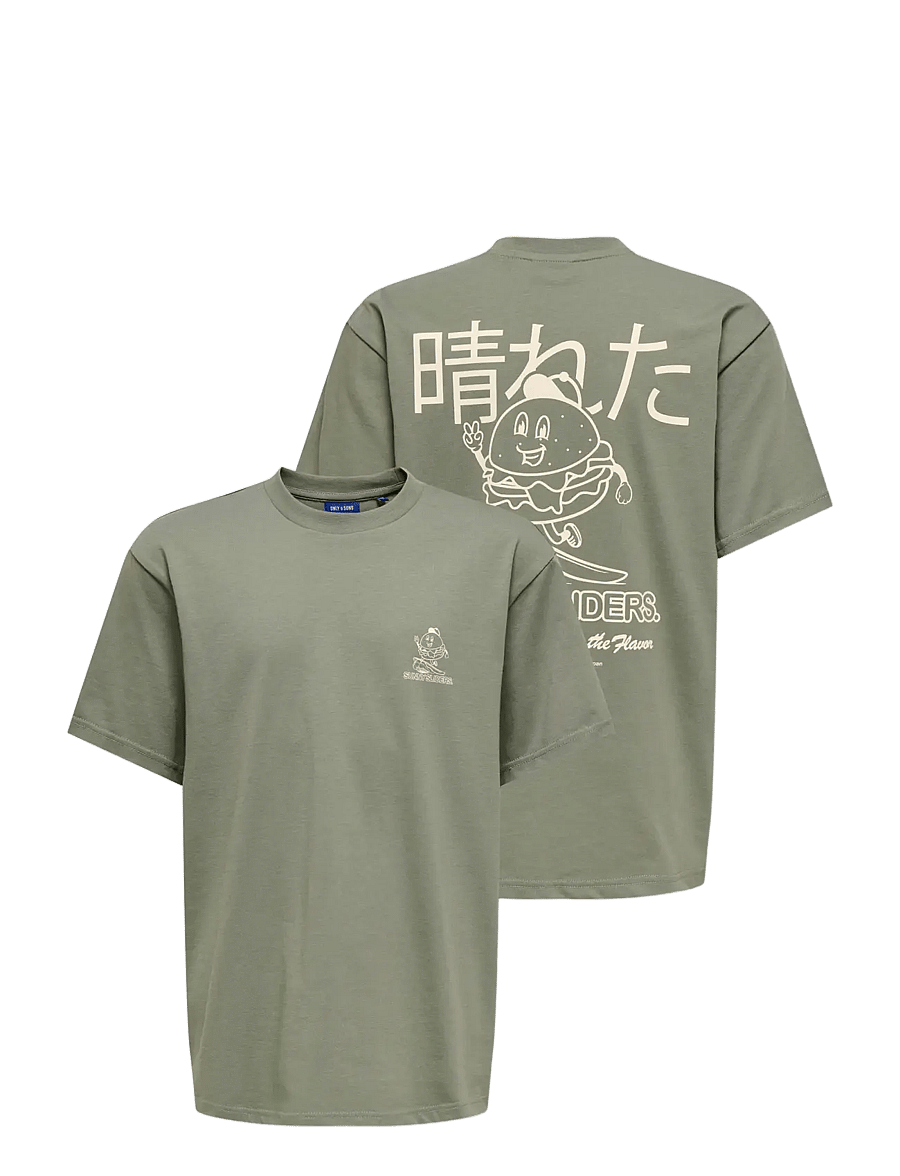 ONLY & SONS - OSJAXEL SUNNY RLX SS TEE JRS - agave green - 3