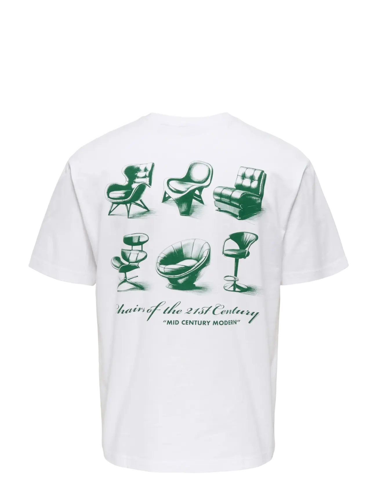 ONLY & SONS - ONSFRED LIFE MID CENTURY RLX SS TEE - kortärmade t-shirts - bright white - 1