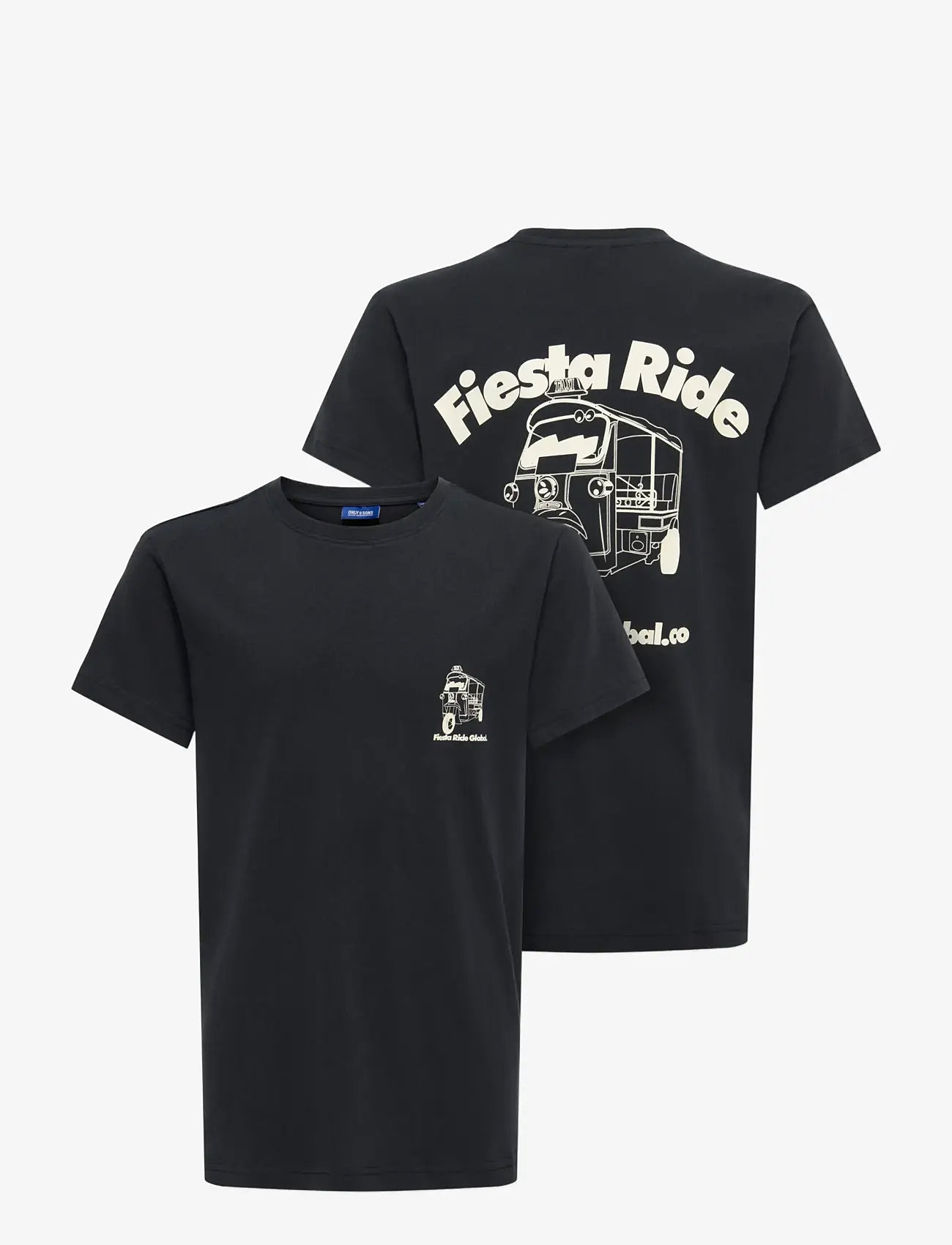 ONLY & SONS - OSJTACO REG SS TEE JRS - kortærmede t-shirts - jet black - 2