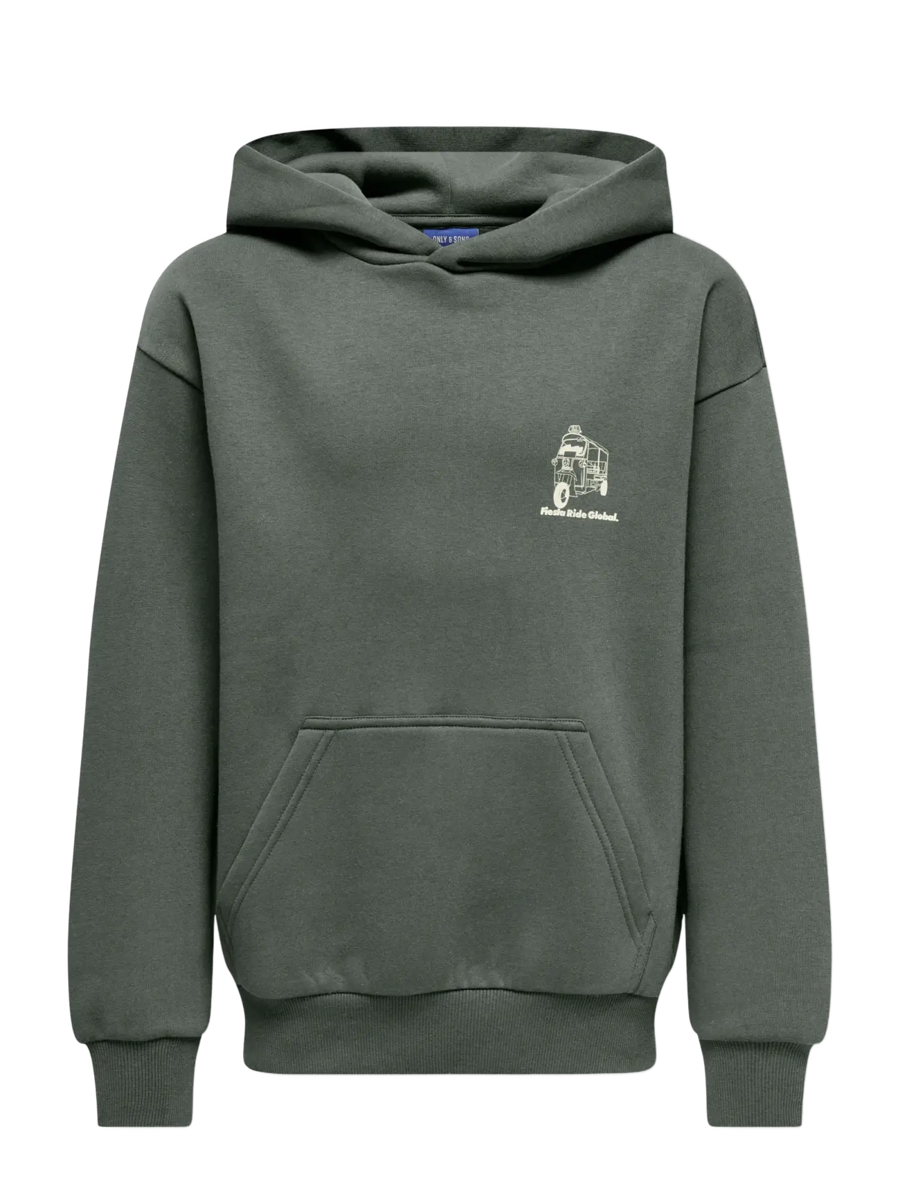 ONLY & SONS OSJCERES TUKTUK RLX PRINT HOOD SWT - Overdele - AGAVE GREEN / khaki/green