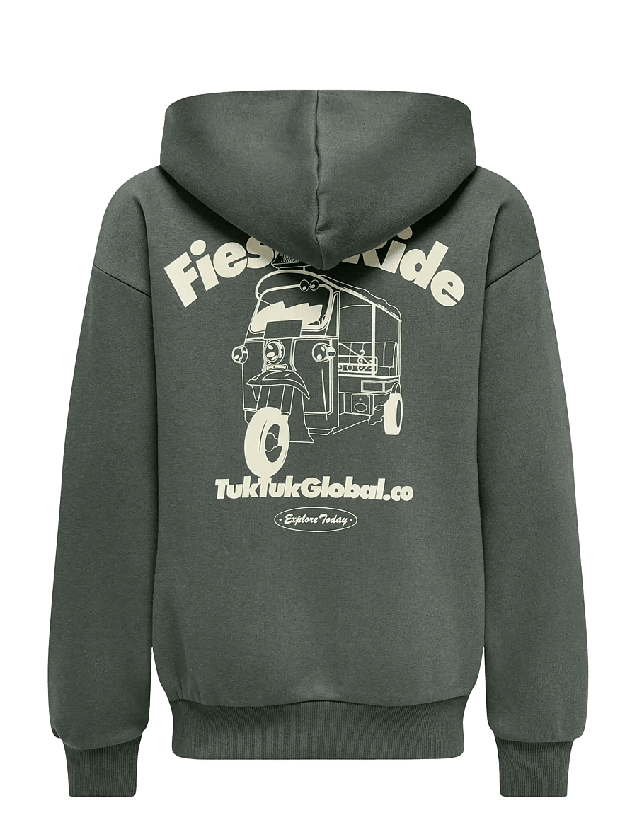 ONLY & SONS - OSJCERES TUKTUK RLX PRINT HOOD SWT - kapuzenpullover - agave green - 1