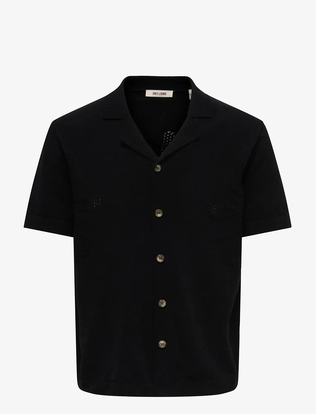 ONLY & SONS - ONSJAM LIFE REG SS SHIRT KNIT - polostrik - black - 1