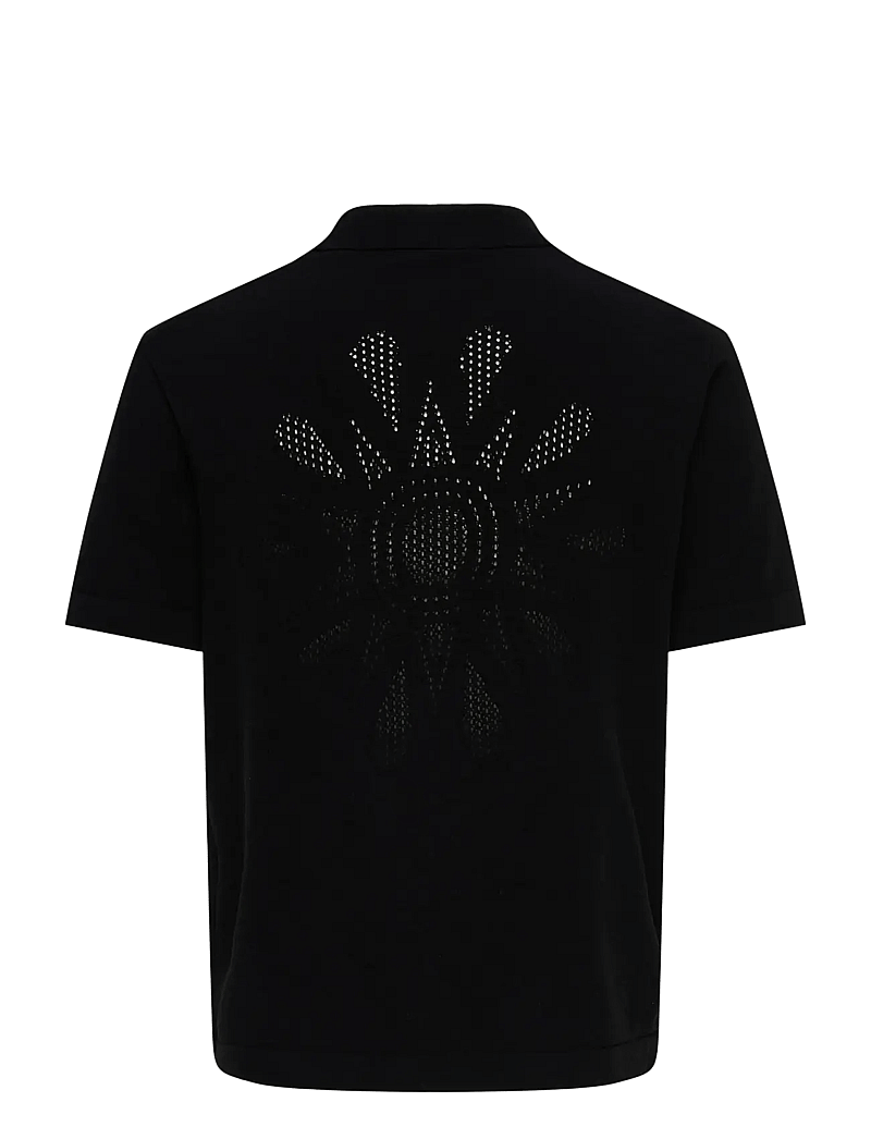 ONLY & SONS - ONSJAM LIFE REG SS SHIRT KNIT - gestrickte polohemden - black - 2