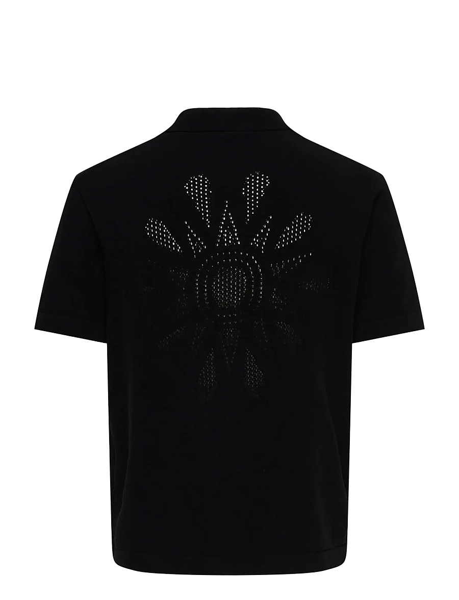 ONLY & SONS - ONSJAM LIFE REG SS SHIRT KNIT - gestrickte polohemden - black - 2
