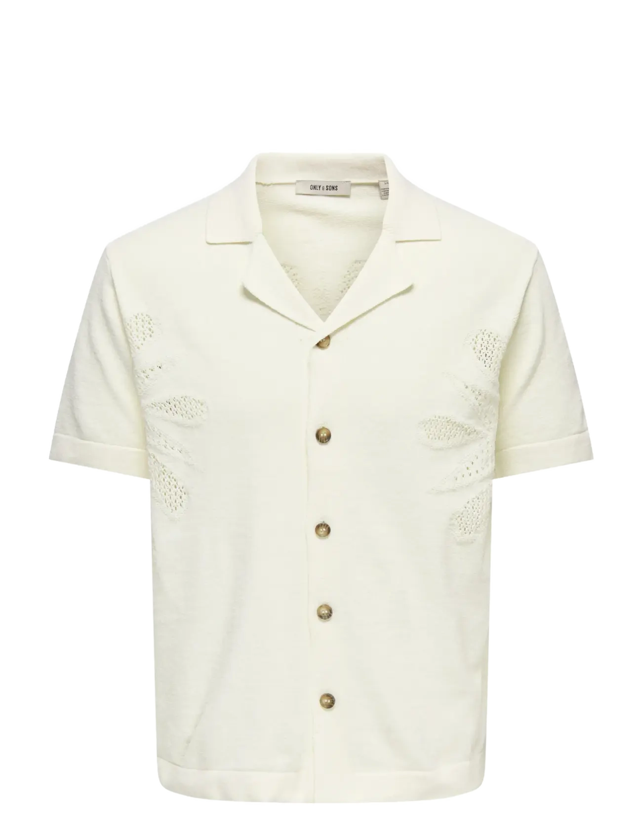 ONLY & SONS ONSJAM LIFE REG SS SHIRT KNIT - Strickmode - EGRET / cream