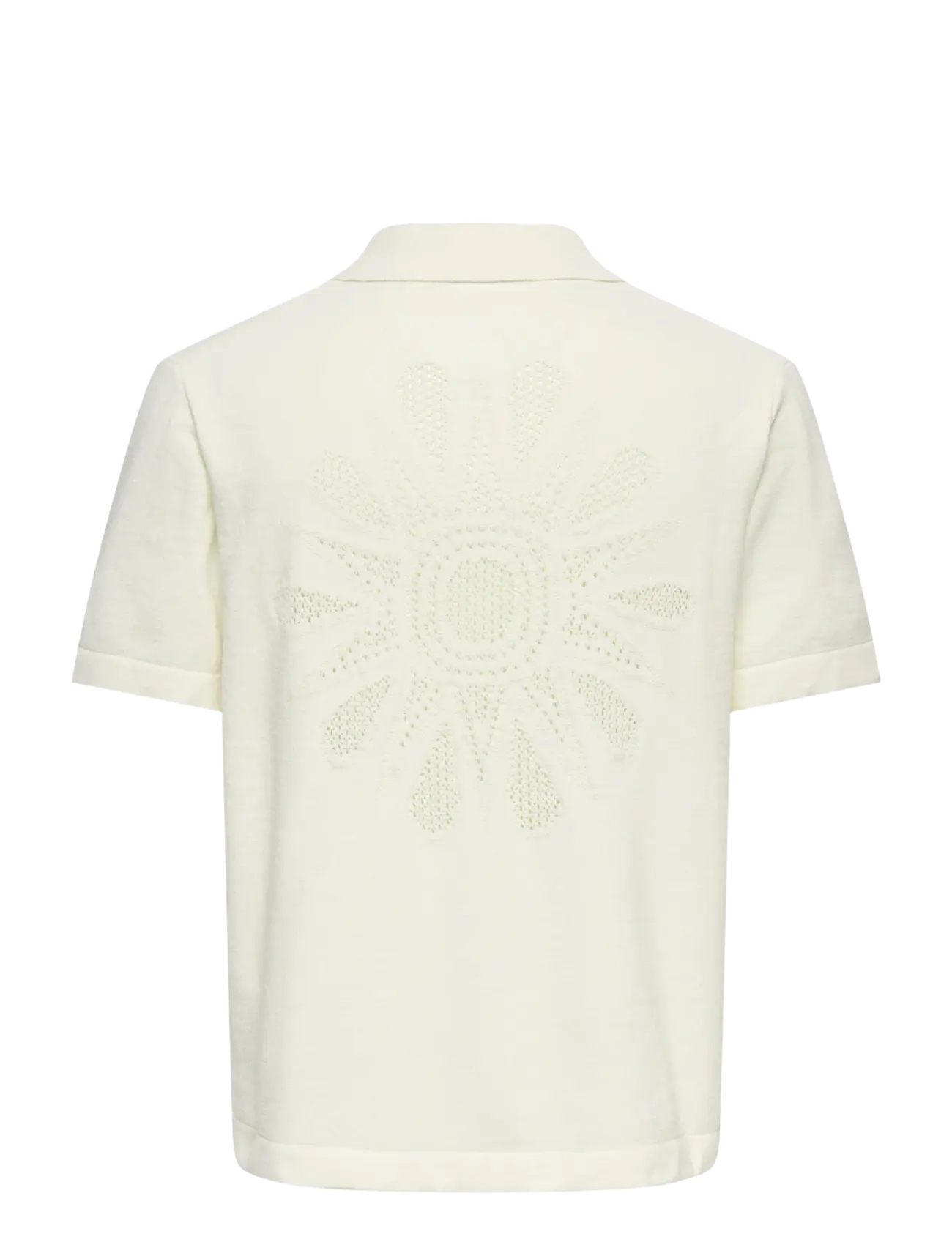ONLY & SONS - ONSJAM LIFE REG SS SHIRT KNIT - kootud polosärgid - egret - 2