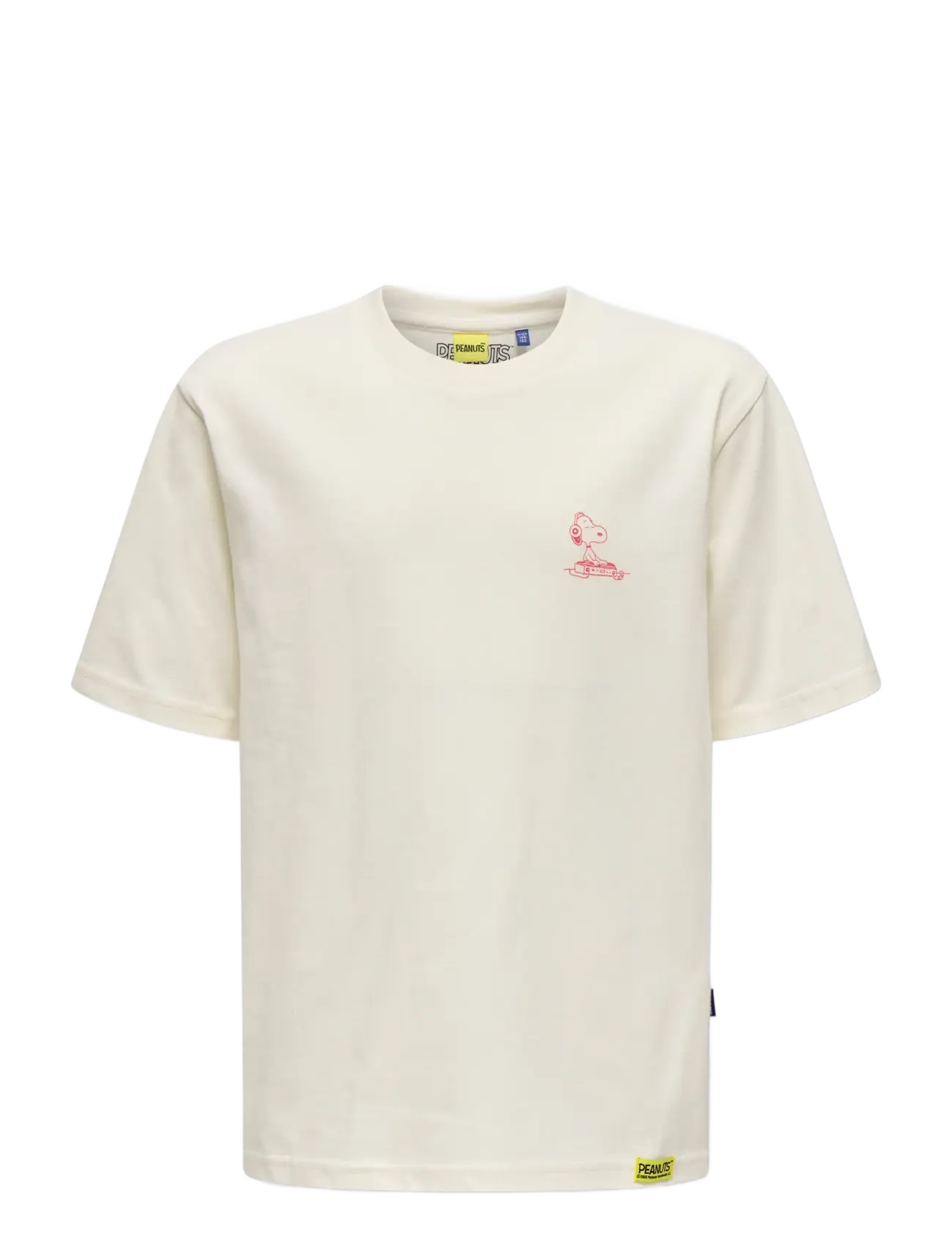 ONLY & SONS - OSJPEANUTS BACK RLX SS LIC TEE - t-shirts - egret - 2
