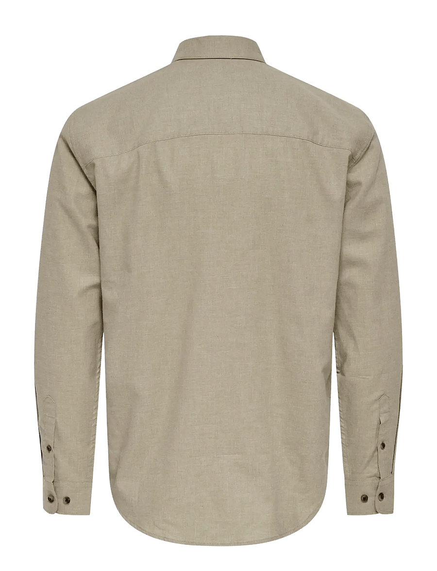 ONLY & SONS - ONSJUPITER REG FIT LS SHIRT NOOS - freizeithemden - chinchilla - 1