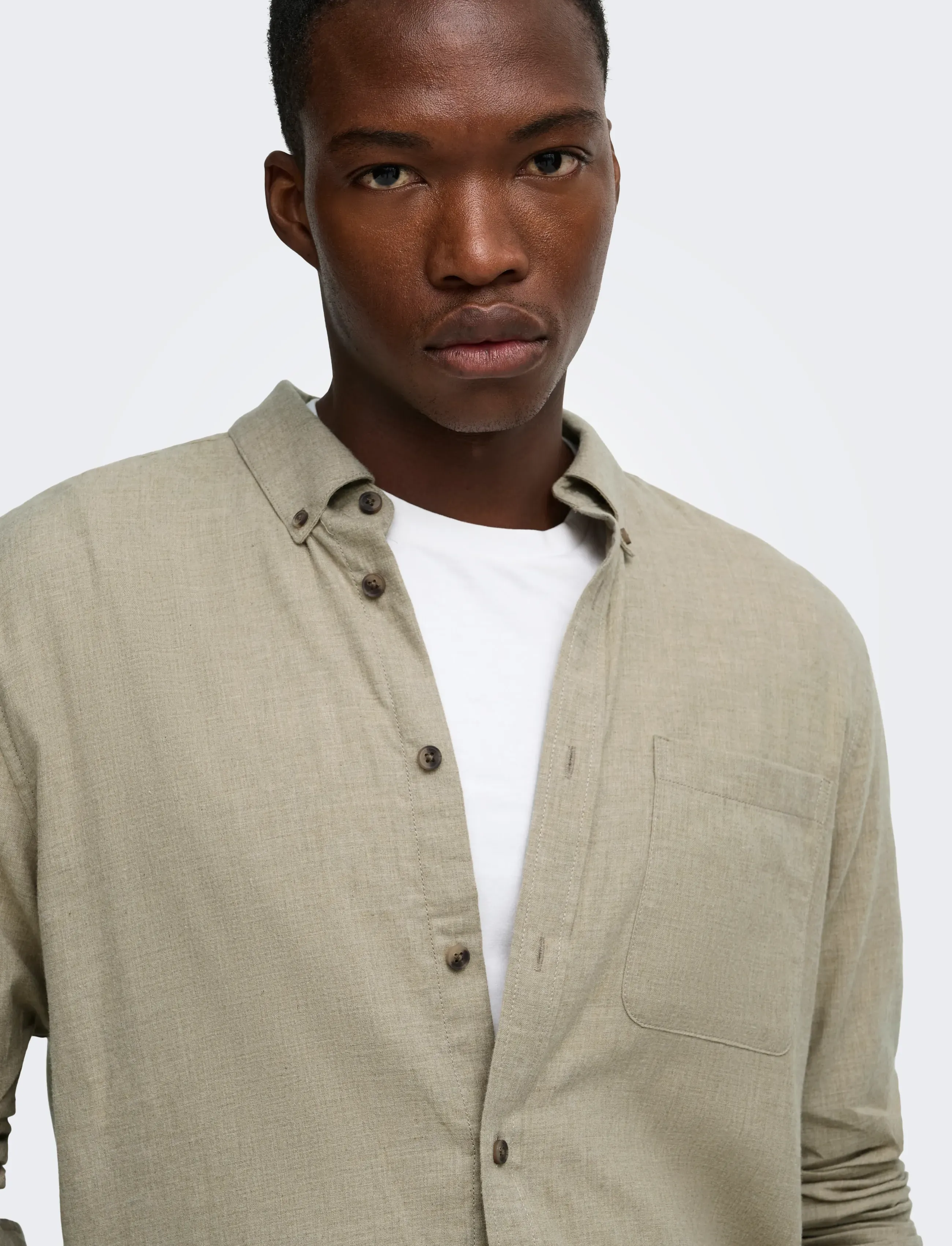 ONLY & SONS - ONSJUPITER REG FIT LS SHIRT NOOS - casual skjortor - chinchilla - 5