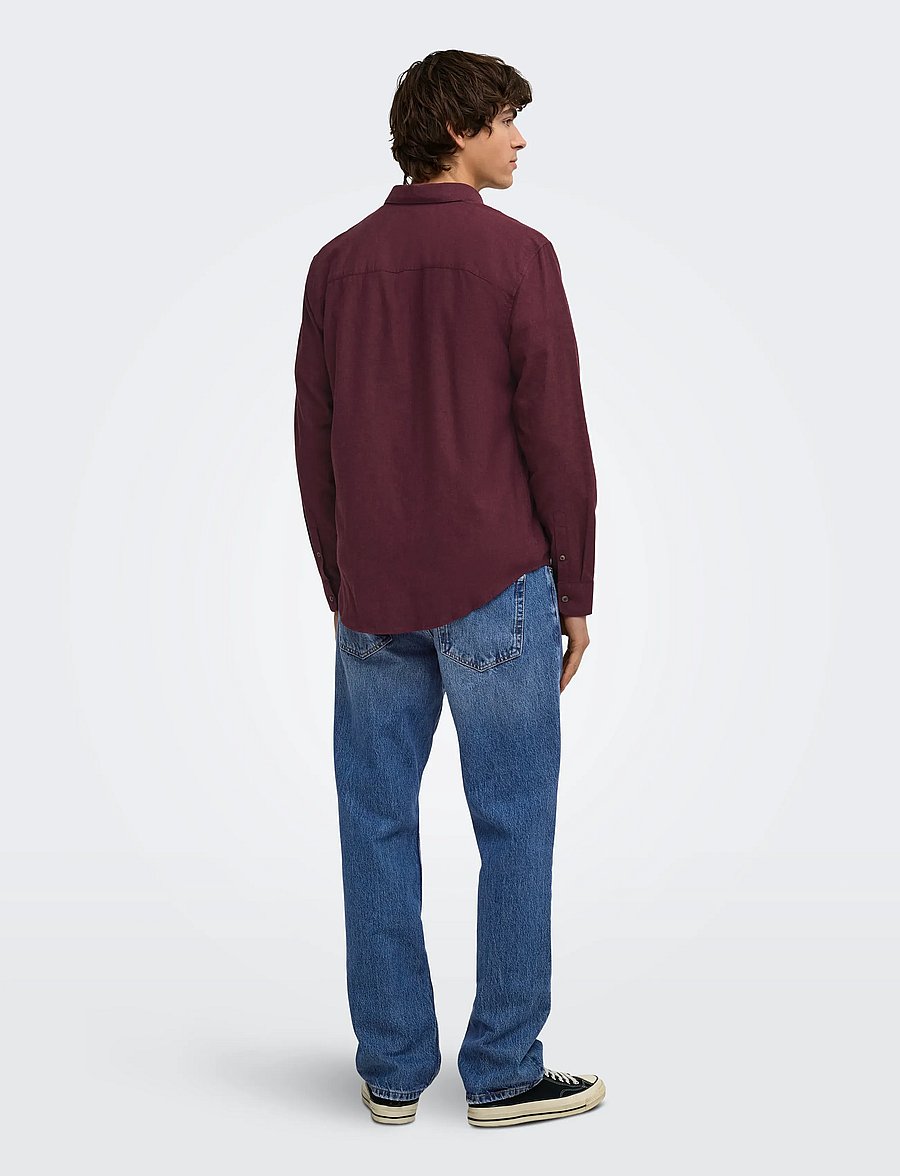 ONLY & SONS - ONSJUPITER REG FIT LS SHIRT NOOS - freizeithemden - fudge - 3