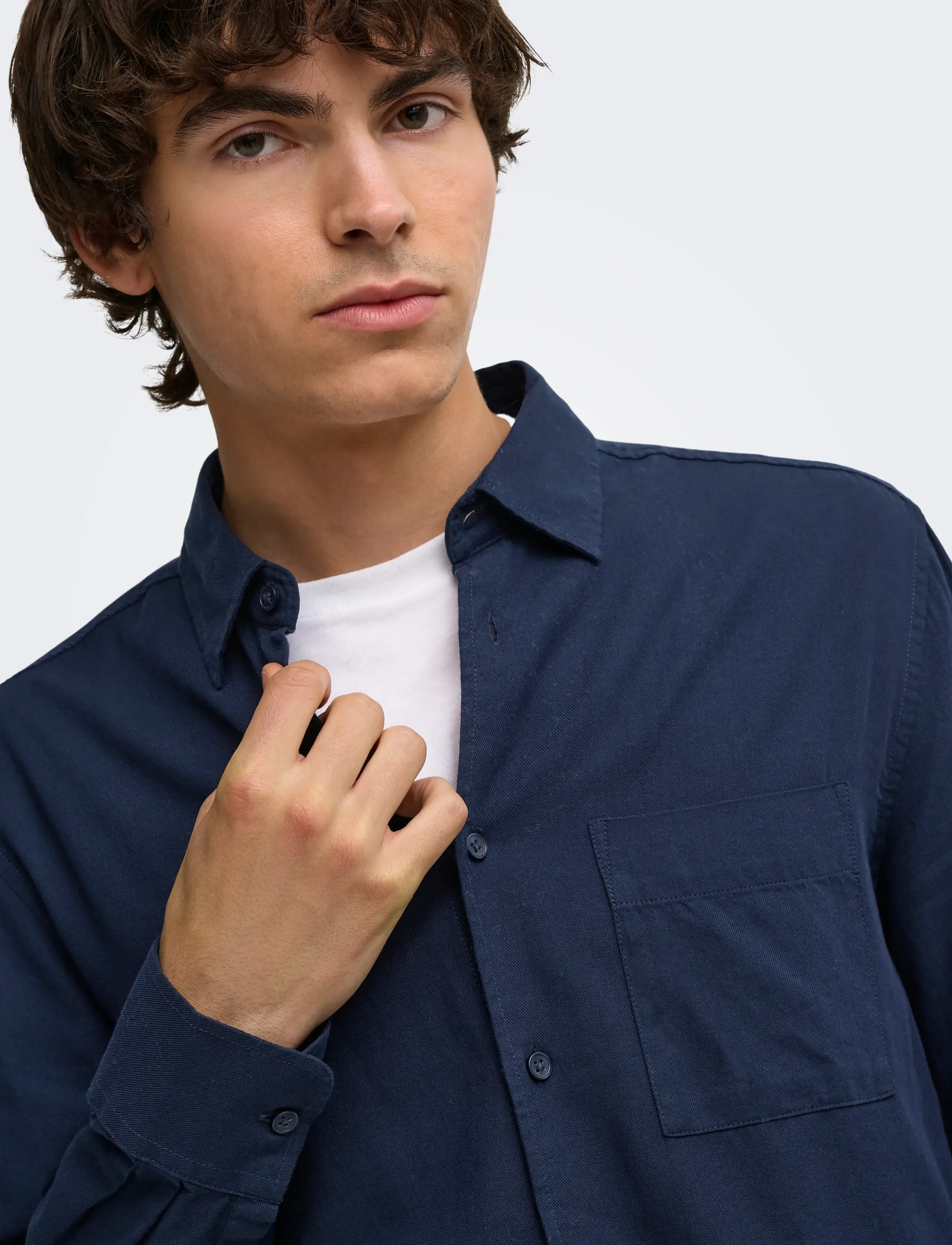 ONLY & SONS - ONSMARS REG FIT LS SHIRT NOOS - casual shirts - black iris - 5