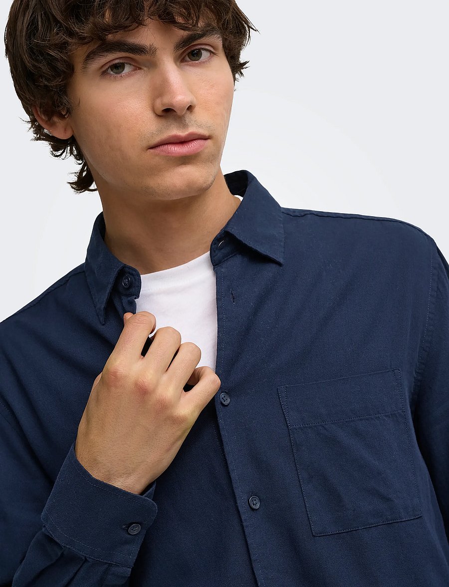 ONLY & SONS - ONSMARS REG FIT LS SHIRT NOOS - casual shirts - black iris - 5