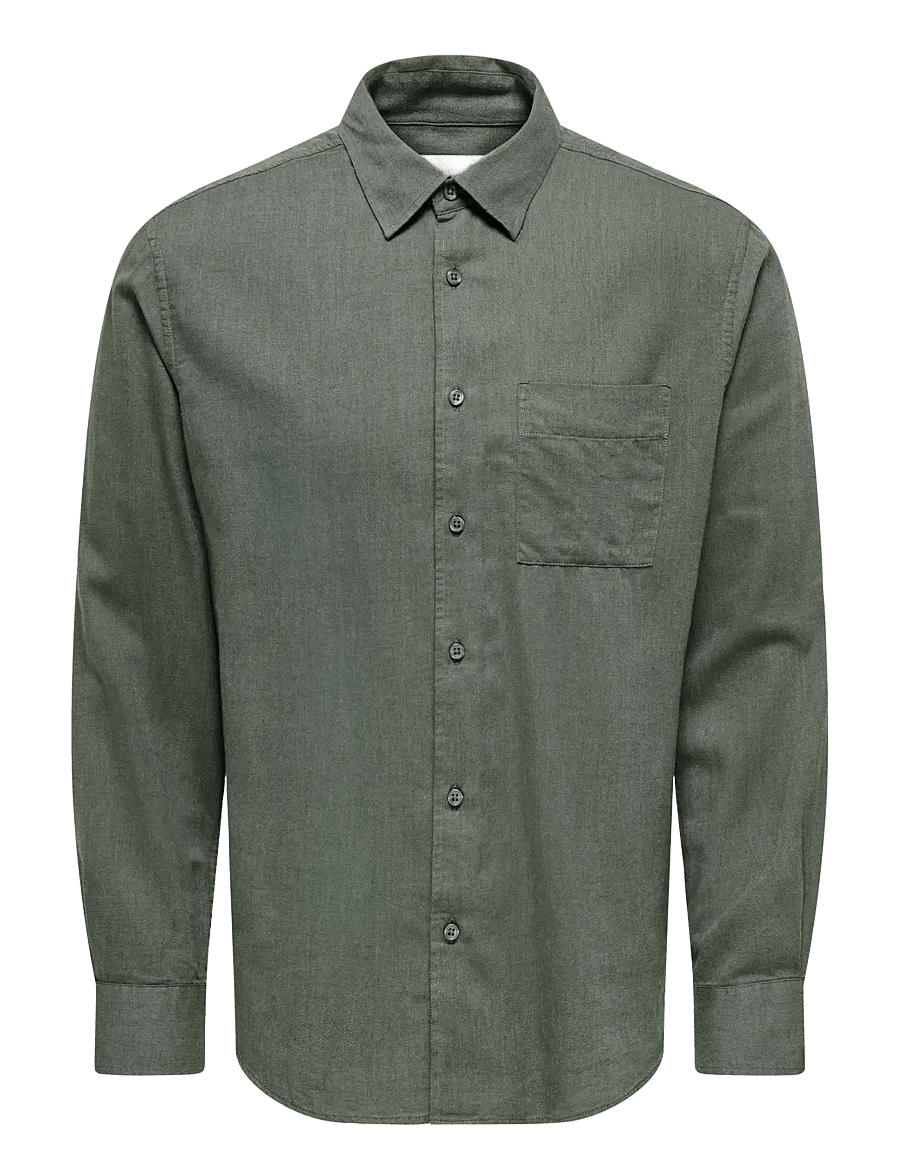 ONLY & SONS - ONSMARS REG FIT LS SHIRT NOOS - koszule casual - castor gray - 0