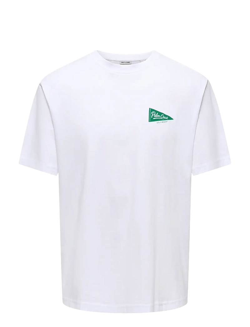 ONLY & SONS - ONSTHEO RLX SS TEE SR FT - kurzärmelig - bright white - 0