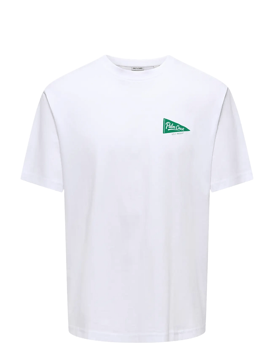 ONLY & SONS - ONSTHEO RLX SS TEE SR FT - lühikeste varrukatega t-särgid - bright white - 0