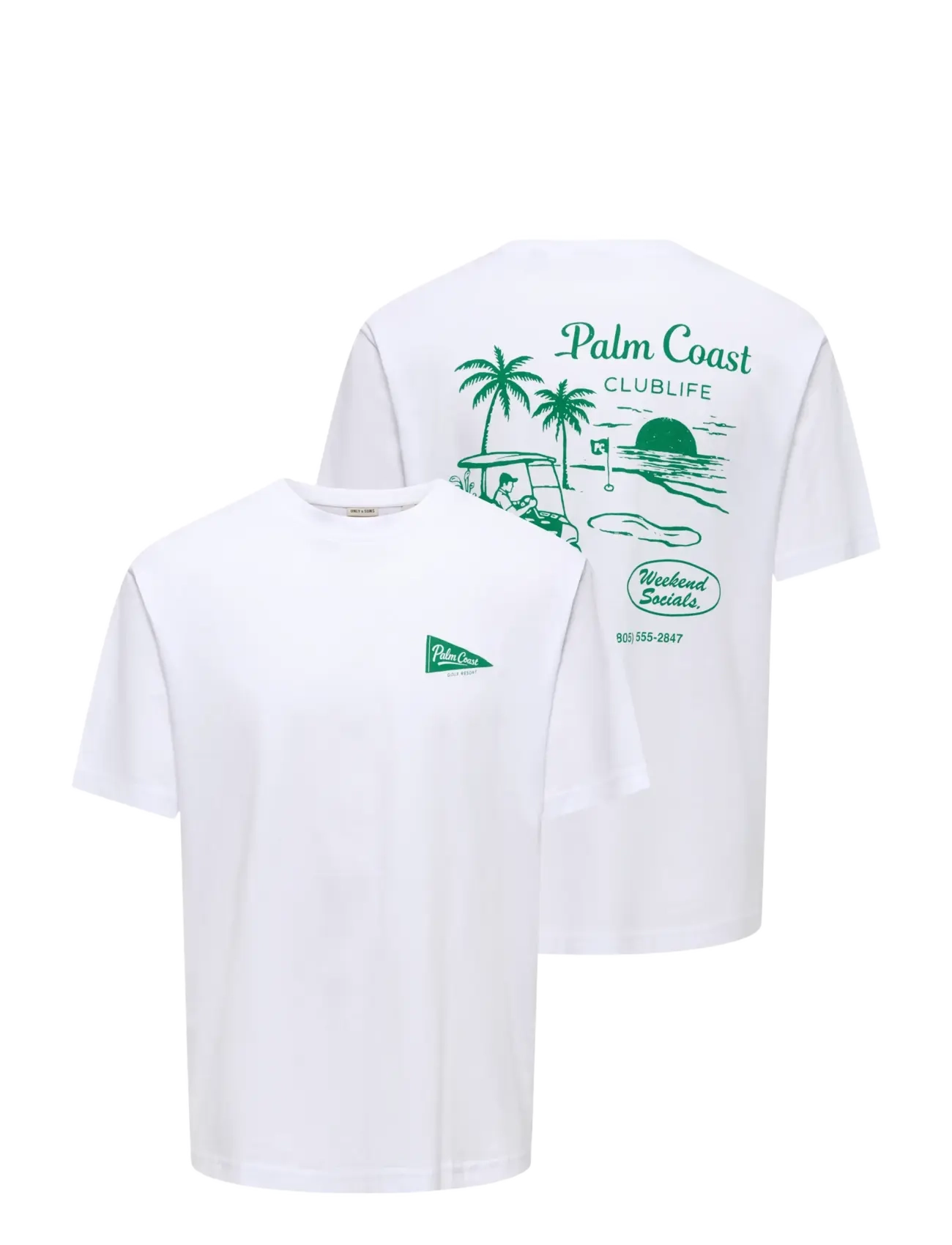 ONLY & SONS - ONSTHEO RLX SS TEE SR FT - lühikeste varrukatega t-särgid - bright white - 2