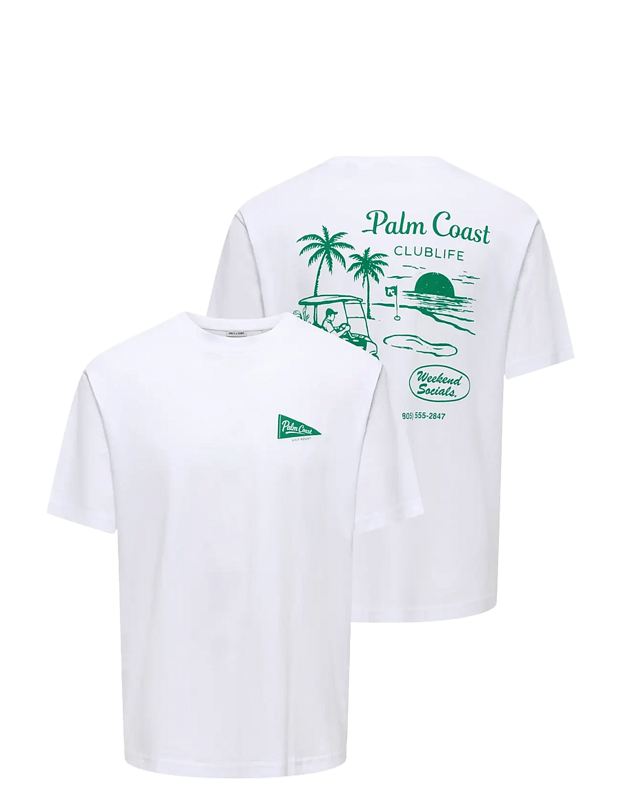ONLY & SONS - ONSTHEO RLX SS TEE SR FT - lühikeste varrukatega t-särgid - bright white - 2