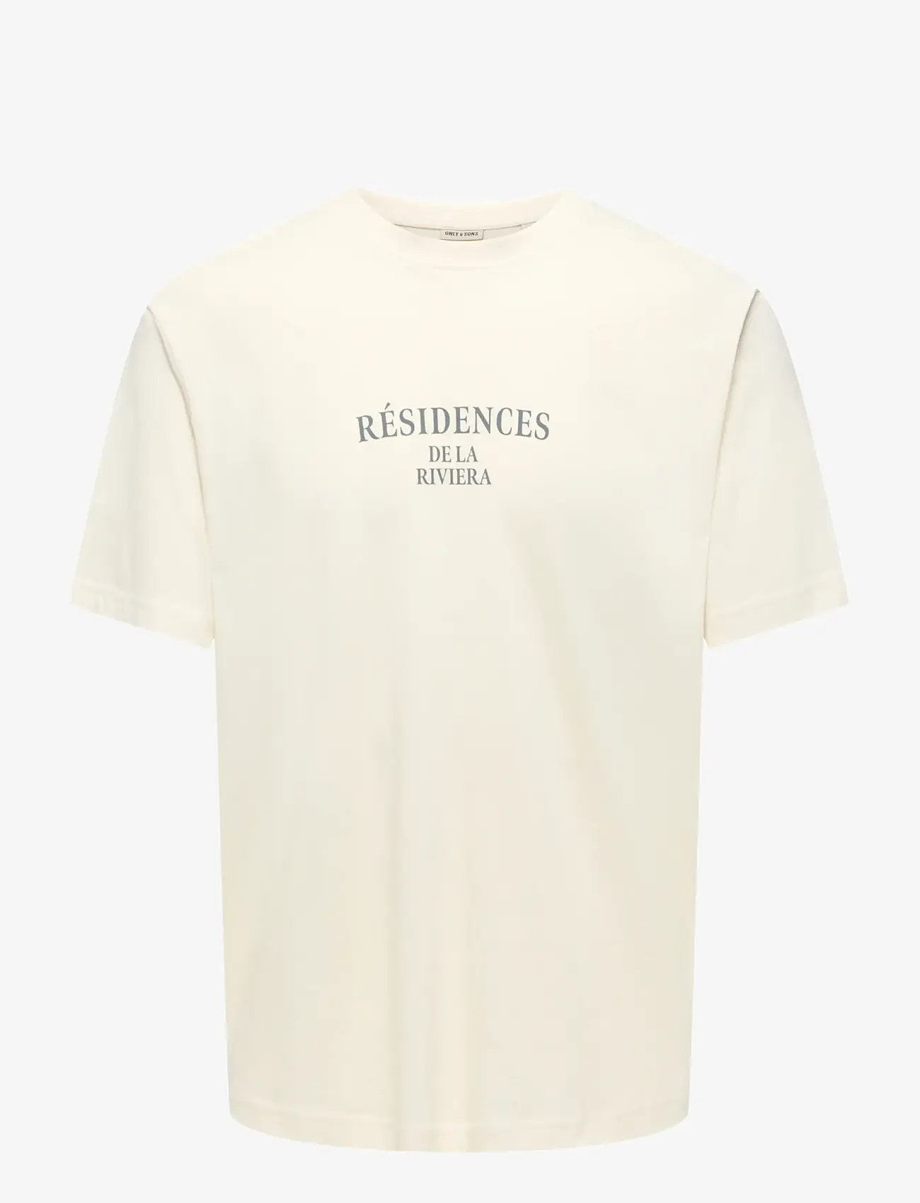 ONLY & SONS - ONSTHEO RLX SS TEE SR FT - kortærmede t-shirts - egret - 0
