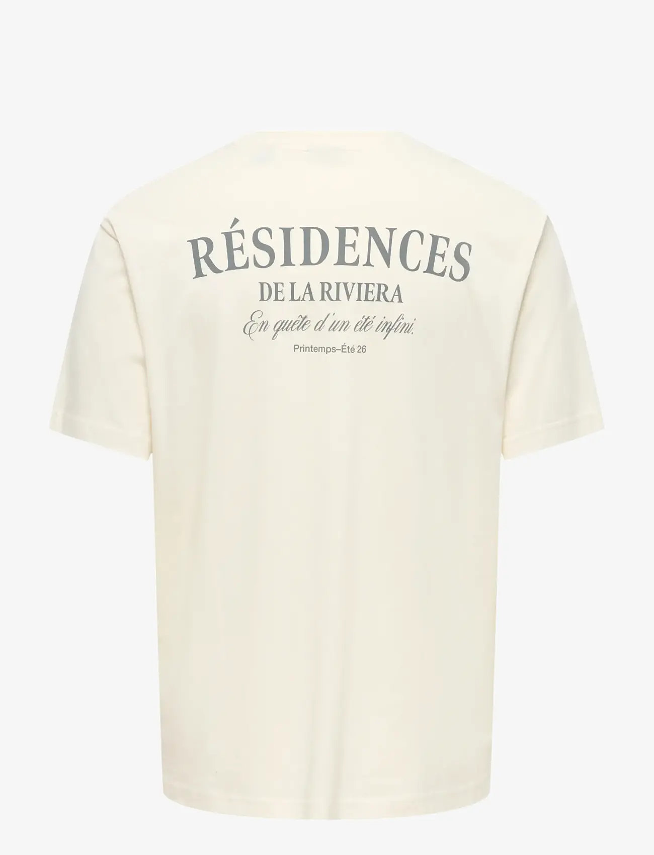 ONLY & SONS - ONSTHEO RLX SS TEE SR FT - kortærmede t-shirts - egret - 1