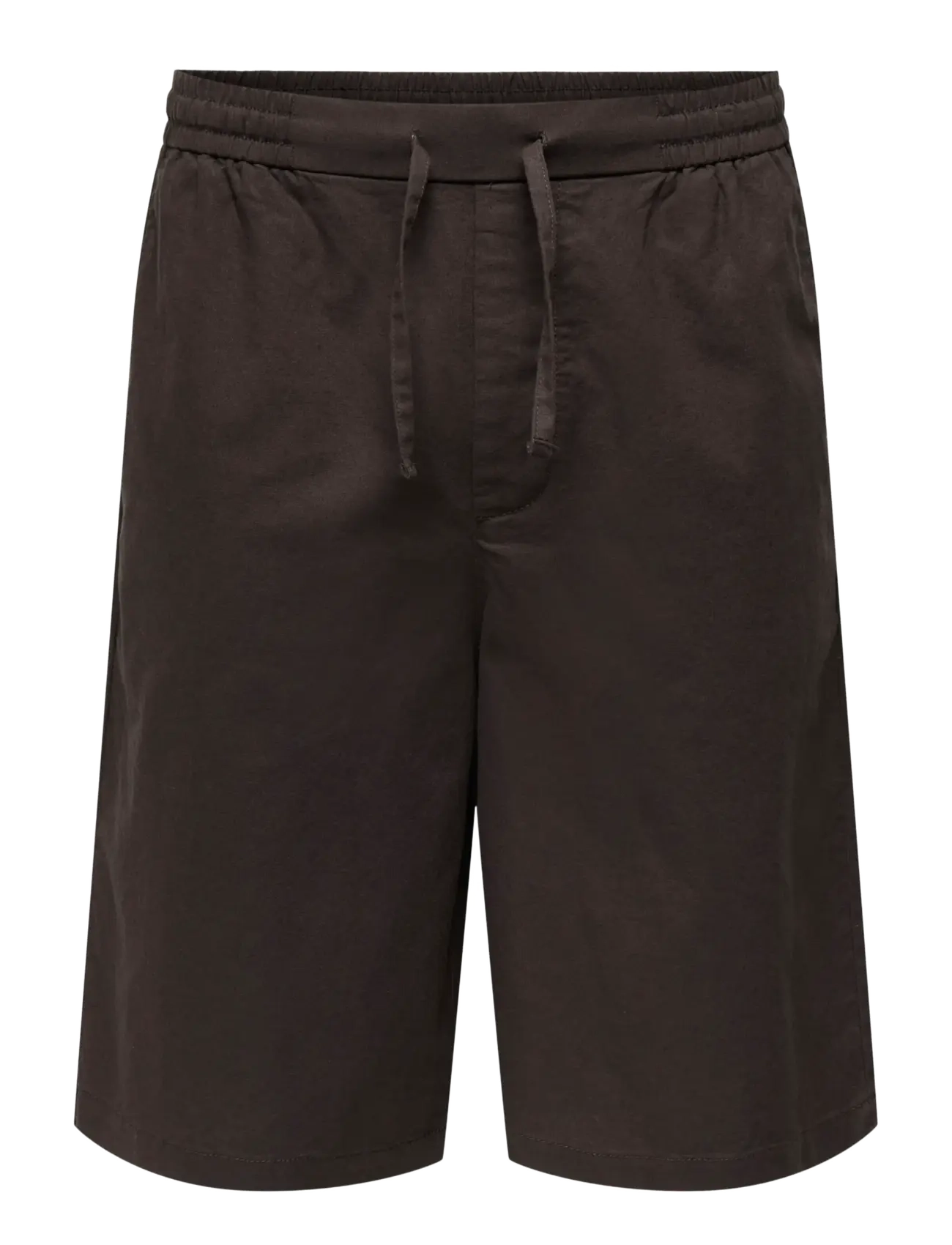 ONLY & SONS ONSDAVES WIDE COT LIN 0007 SHORTS - Shorts - COFFEE BEAN / brown