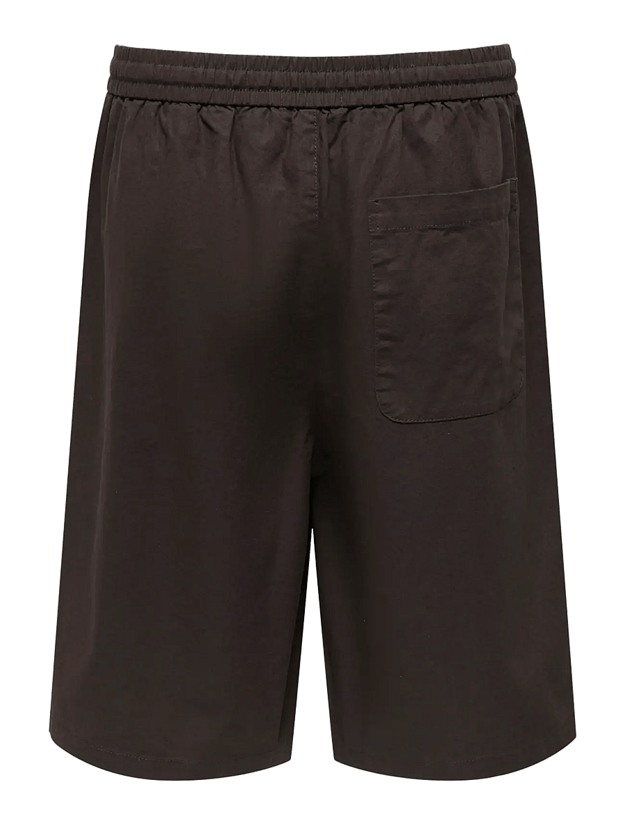 ONLY & SONS - ONSDAVES WIDE COT LIN 0007 SHORTS - linneshorts - coffee bean - 2