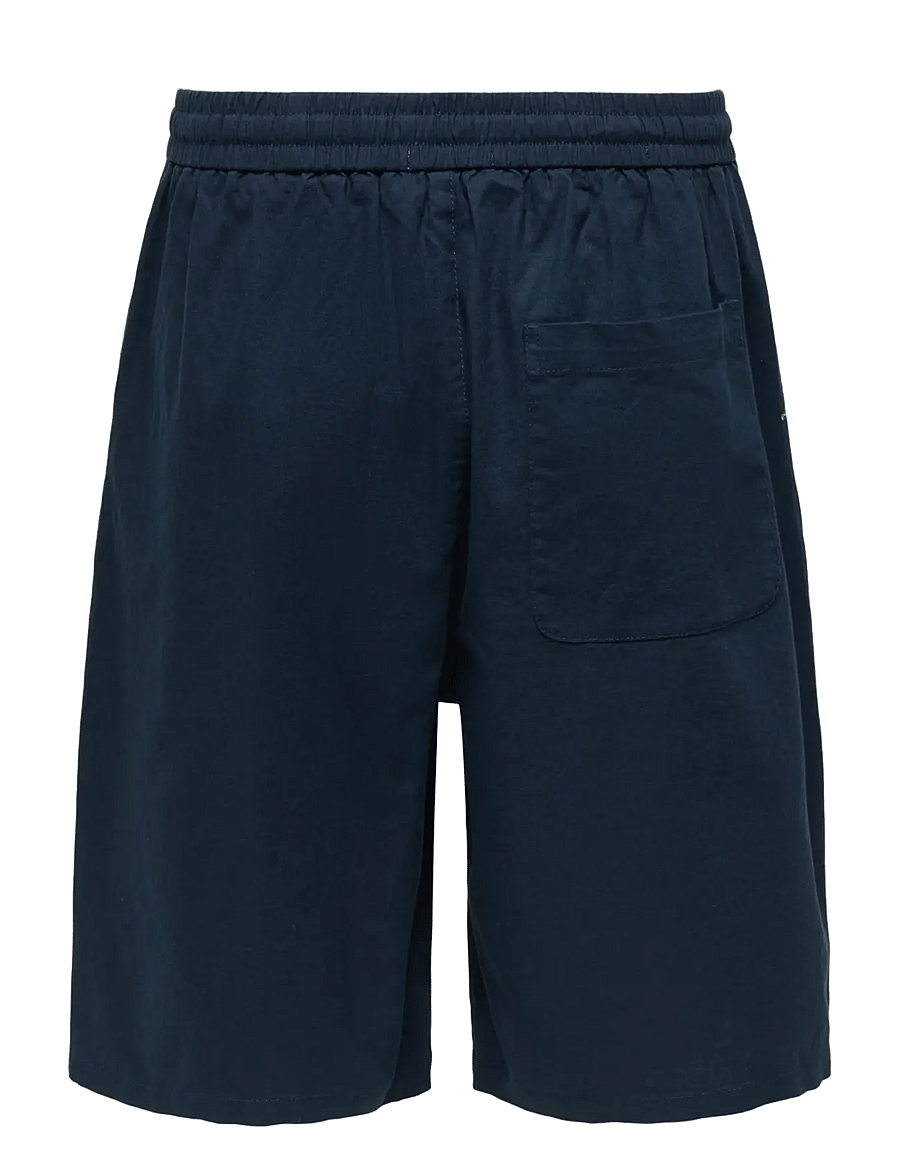 ONLY & SONS - ONSDAVES WIDE COT LIN 0007 SHORTS - linneshorts - dark navy - 2