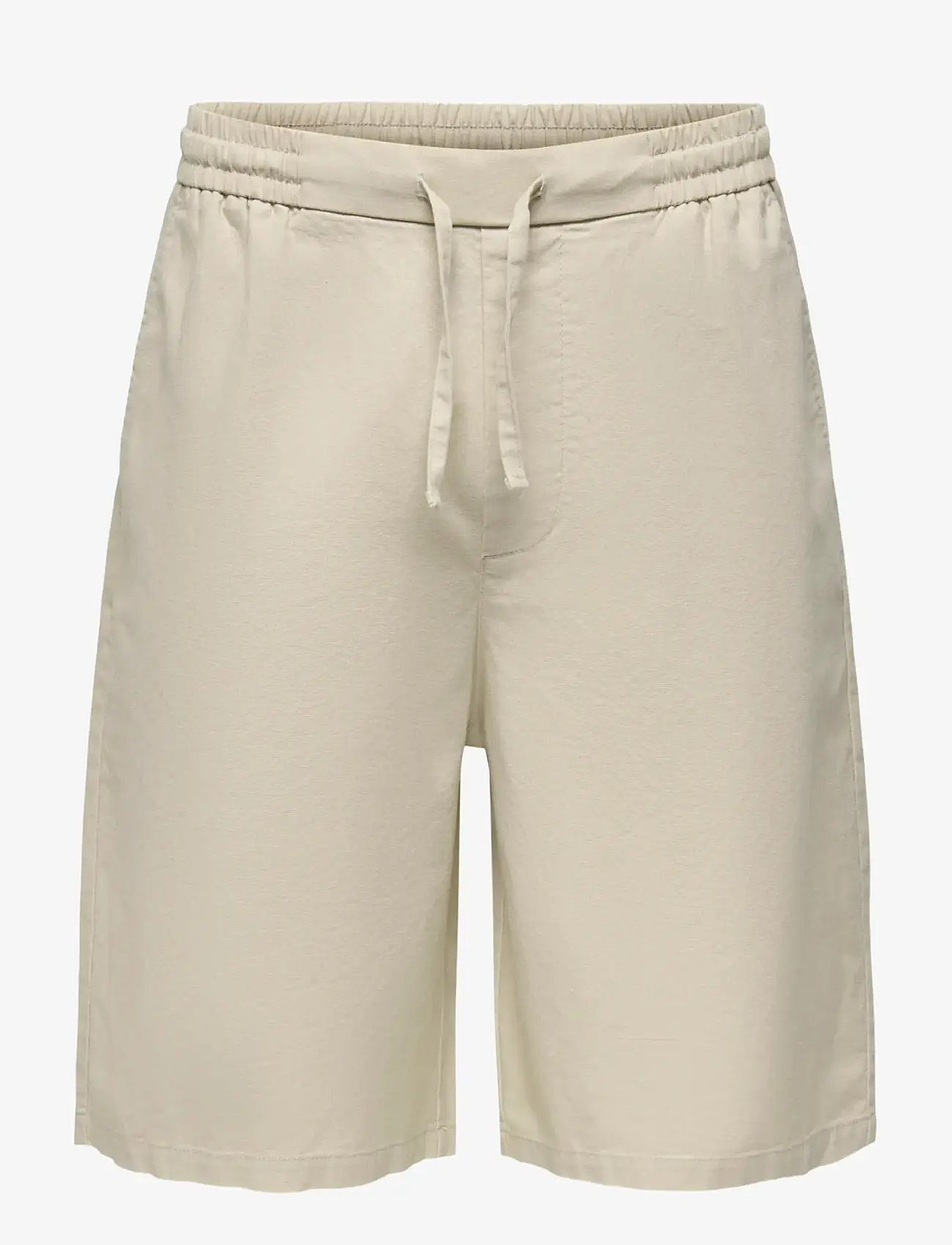 ONLY & SONS - ONSDAVES WIDE COT LIN 0007 SHORTS - hørshorts - silver lining - 1