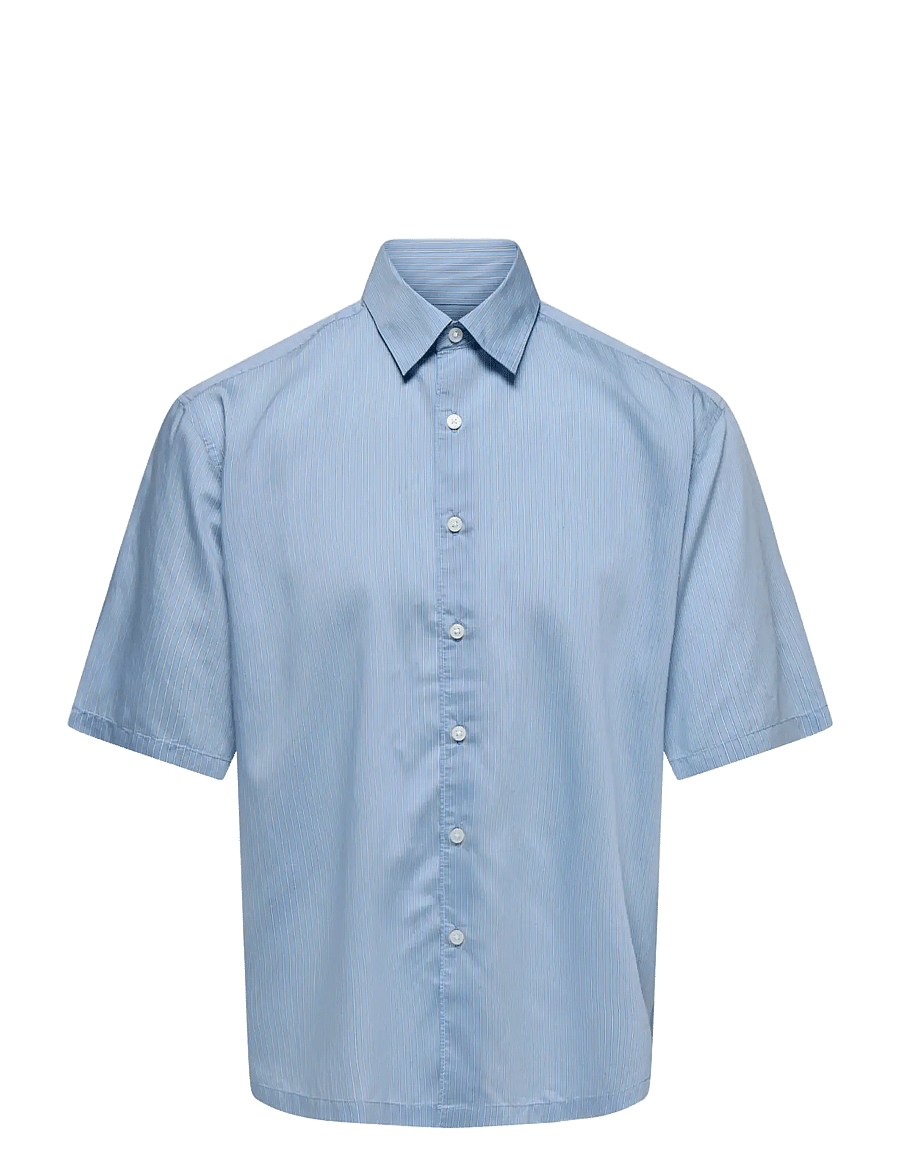 ONLY & SONS - ONSATTICUS SS RLX STRIPE SHIRT FRML - gestreifte hemden - bel air blue - 0