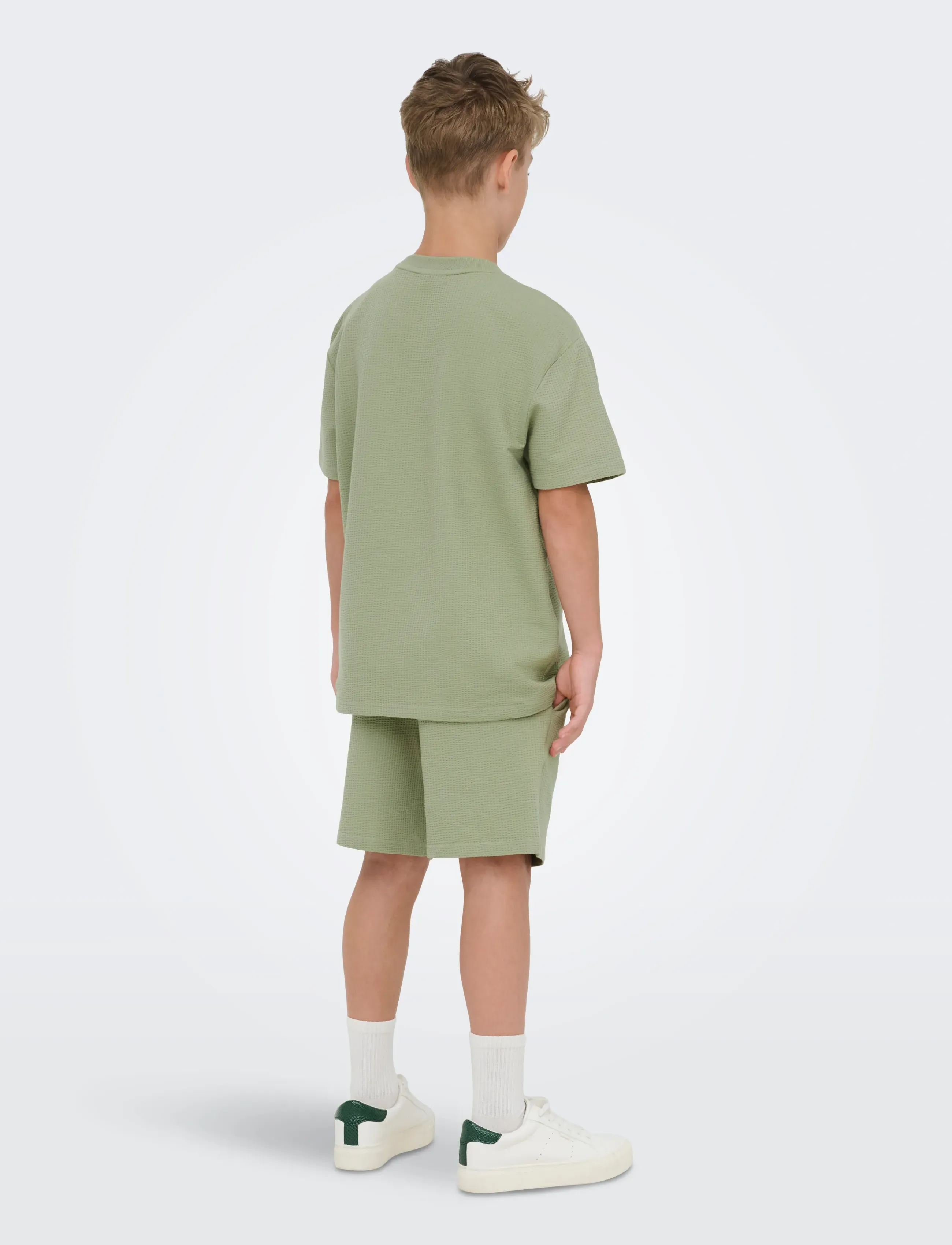 ONLY & SONS - OSJKIAN LIFE REG STRP SHORT JRS NOOS - casual korte broeken - seagrass - 3