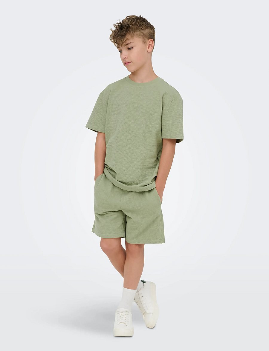 ONLY & SONS - OSJKIAN LIFE REG STRP SHORT JRS NOOS - casual korte broeken - seagrass - 4
