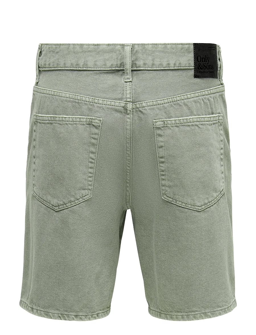 ONLY & SONS - ONSEDGE GREEN 7979 TAI DNM SHORTS NOOS - jeans shorts - calliste green - 2