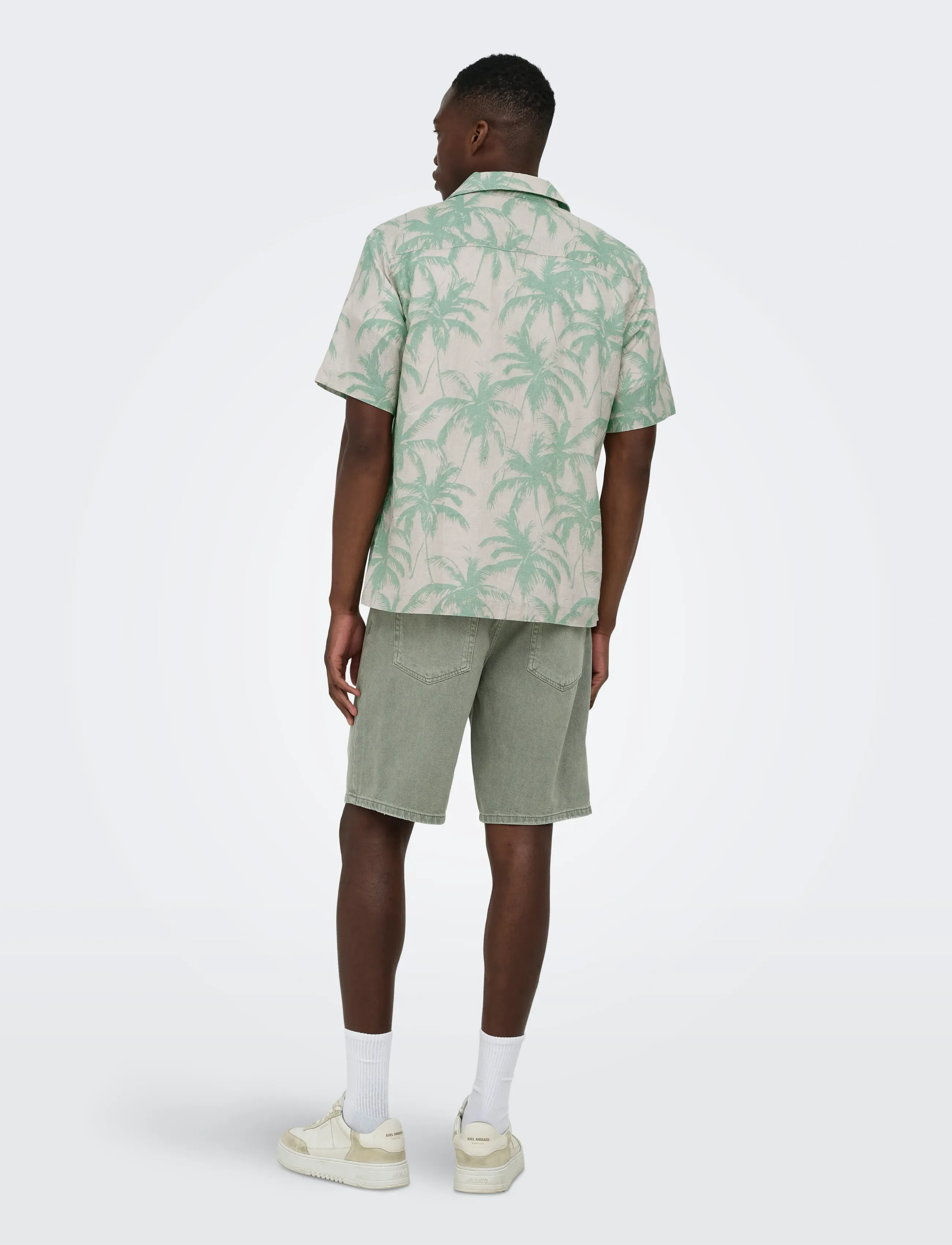 ONLY & SONS Onsedge Green 7979 Tai Dnm Shorts Noos herr – bild 2