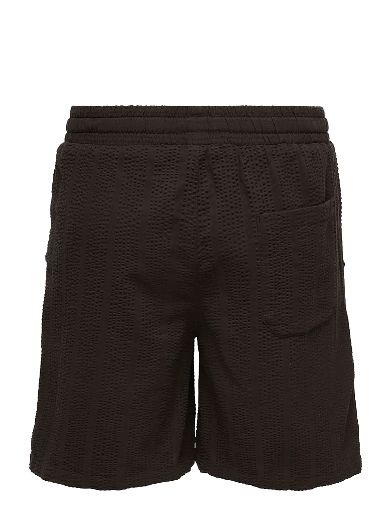 ONLY & SONS - ONSCRUZ SEERSUCKER JOGGER SHORTS - lühikesed dressipüksid - black coffee - 2