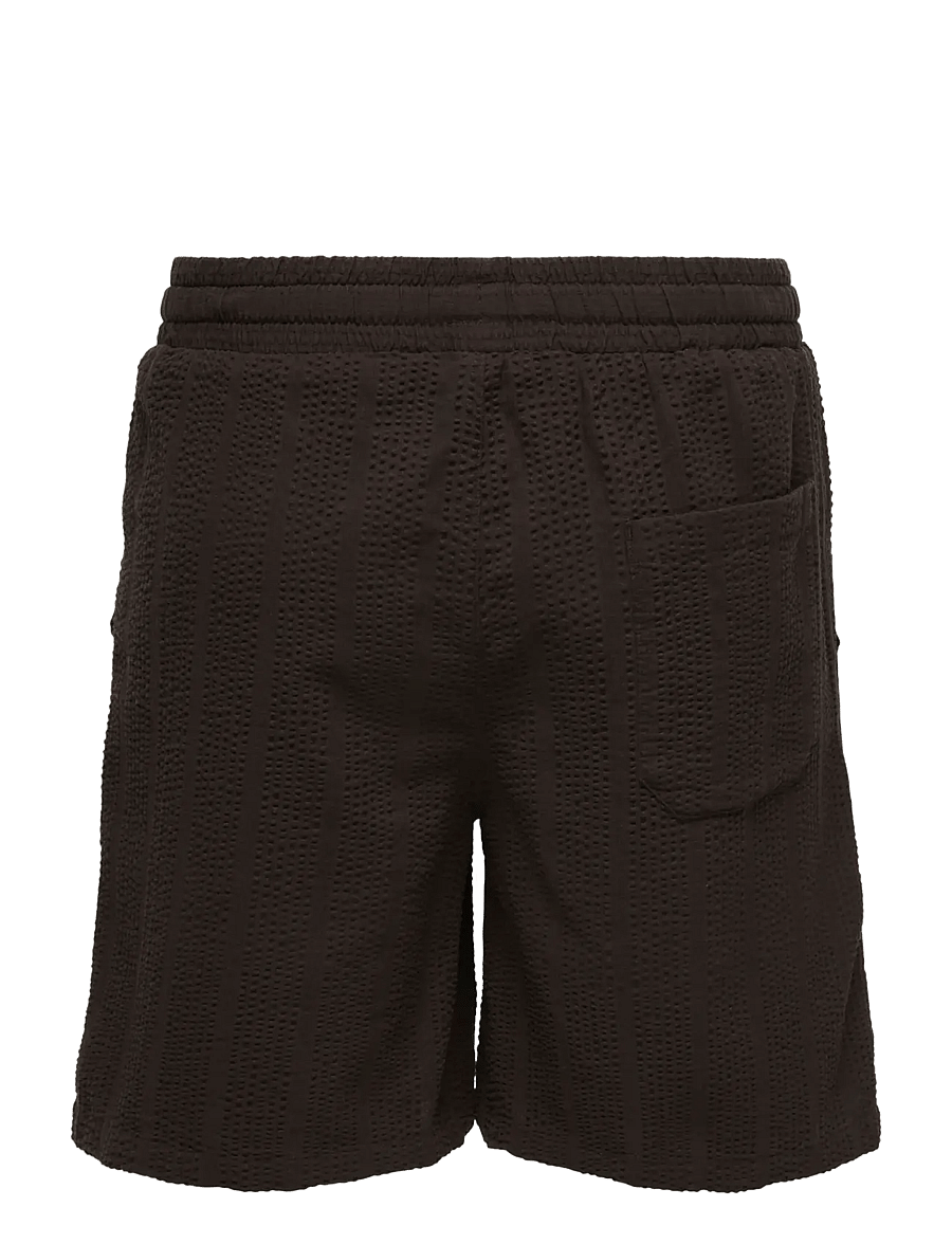ONLY & SONS - ONSCRUZ SEERSUCKER JOGGER SHORTS - sweatshorts - black coffee - 2