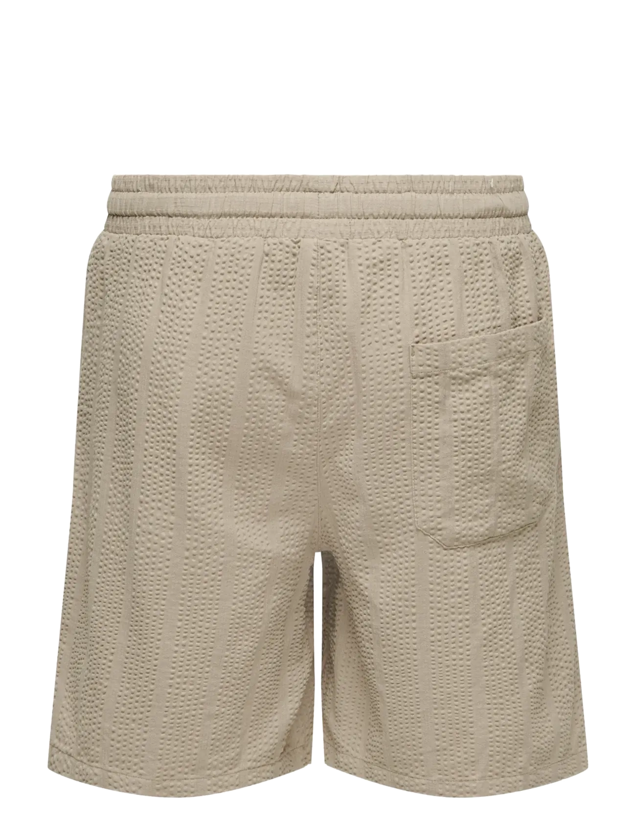 ONLY & SONS - ONSCRUZ SEERSUCKER JOGGER SHORTS - sweatshorts - crockery - 2