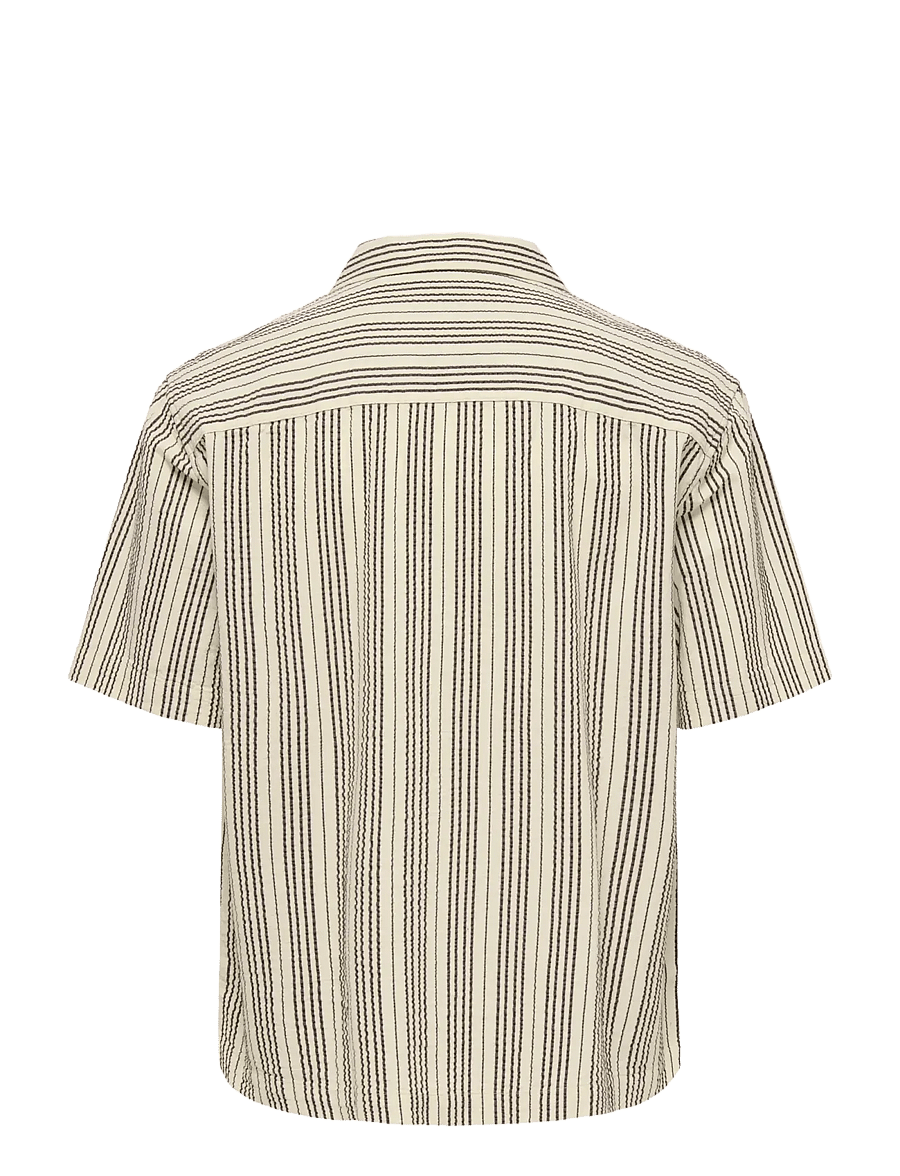 ONLY & SONS - ONSCRUZ RLX SEERSUCKER RESORT SS SHIRT - overhemden met korte mouw - antique white - 1