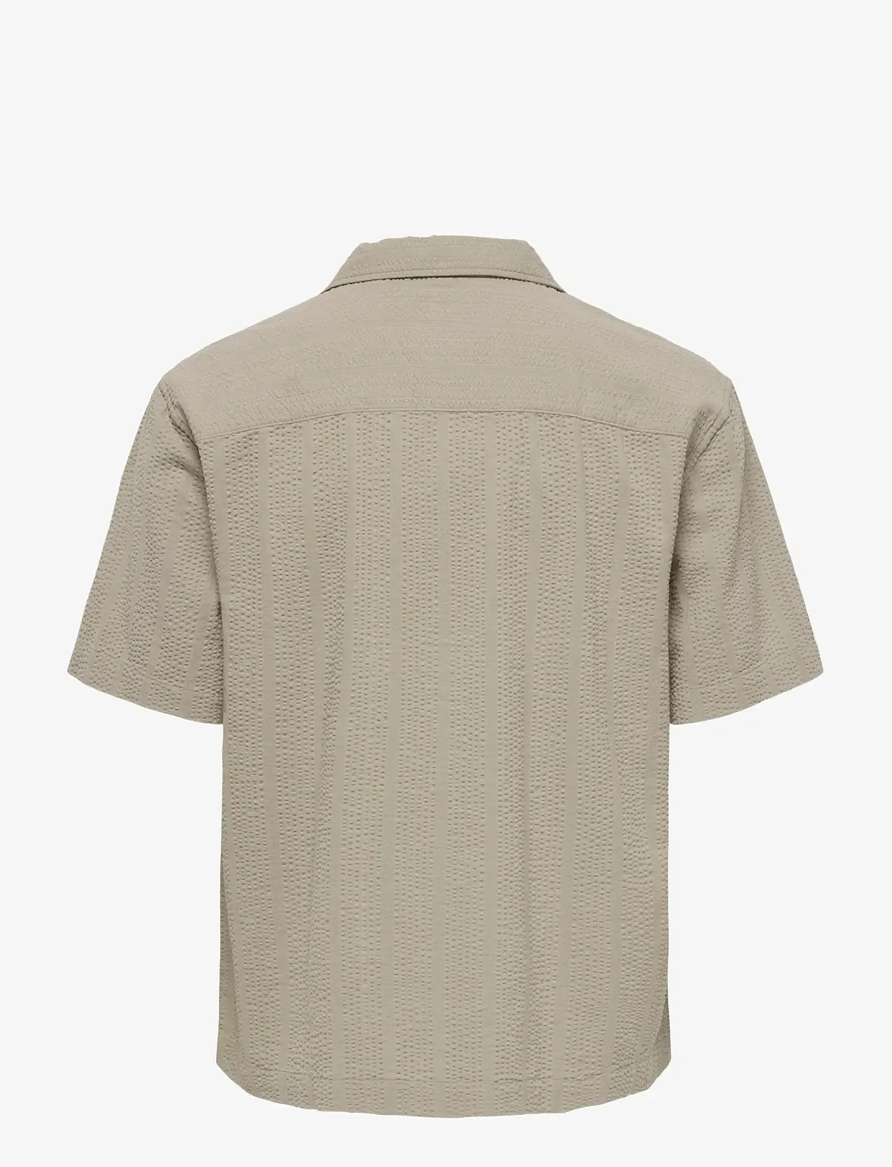 ONLY & SONS - ONSCRUZ RLX SEERSUCKER RESORT SS SHIRT - kortærmede skjorter - crockery - 2