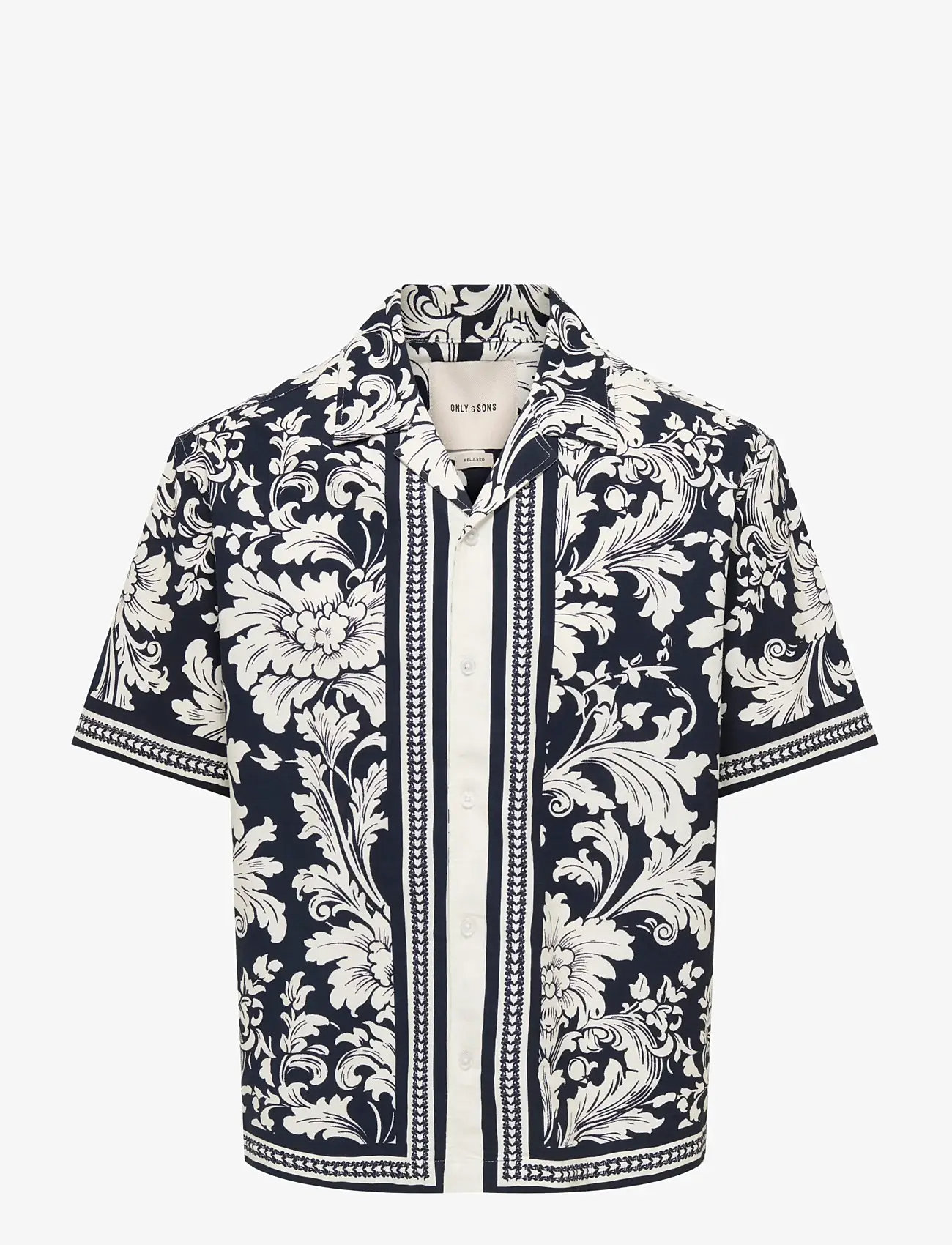 ONLY & SONS - ONSNERO RLX RESORT SS SHIRT - mustriga särgid - jet black - 0