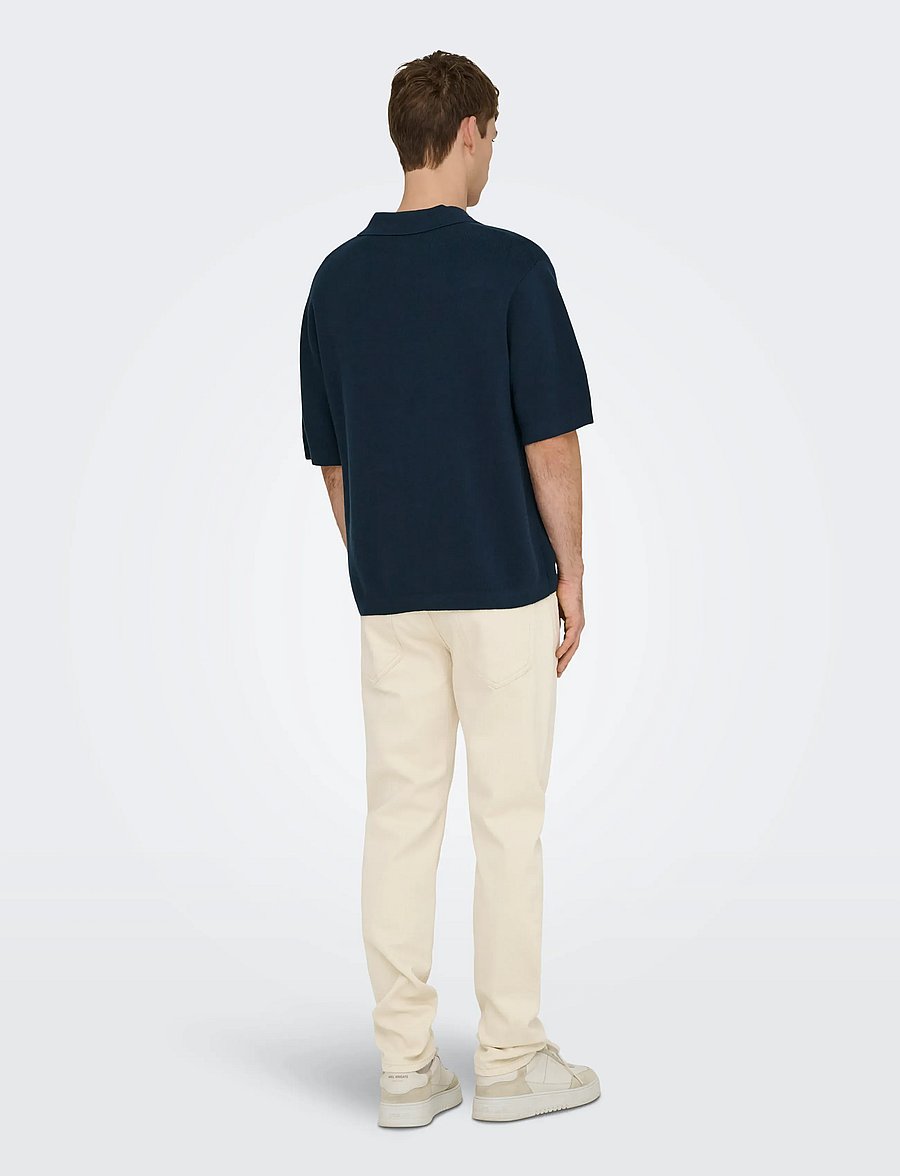 ONLY & SONS - ONSSONNY RLX SS SHIRT KNIT - polos en tricot - naval academy - 3