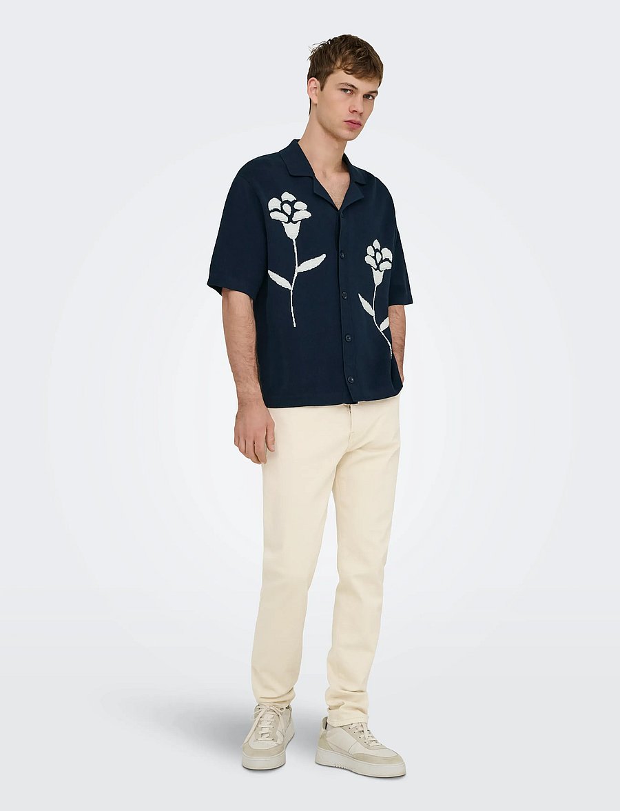 ONLY & SONS - ONSSONNY RLX SS SHIRT KNIT - polos en tricot - naval academy - 4