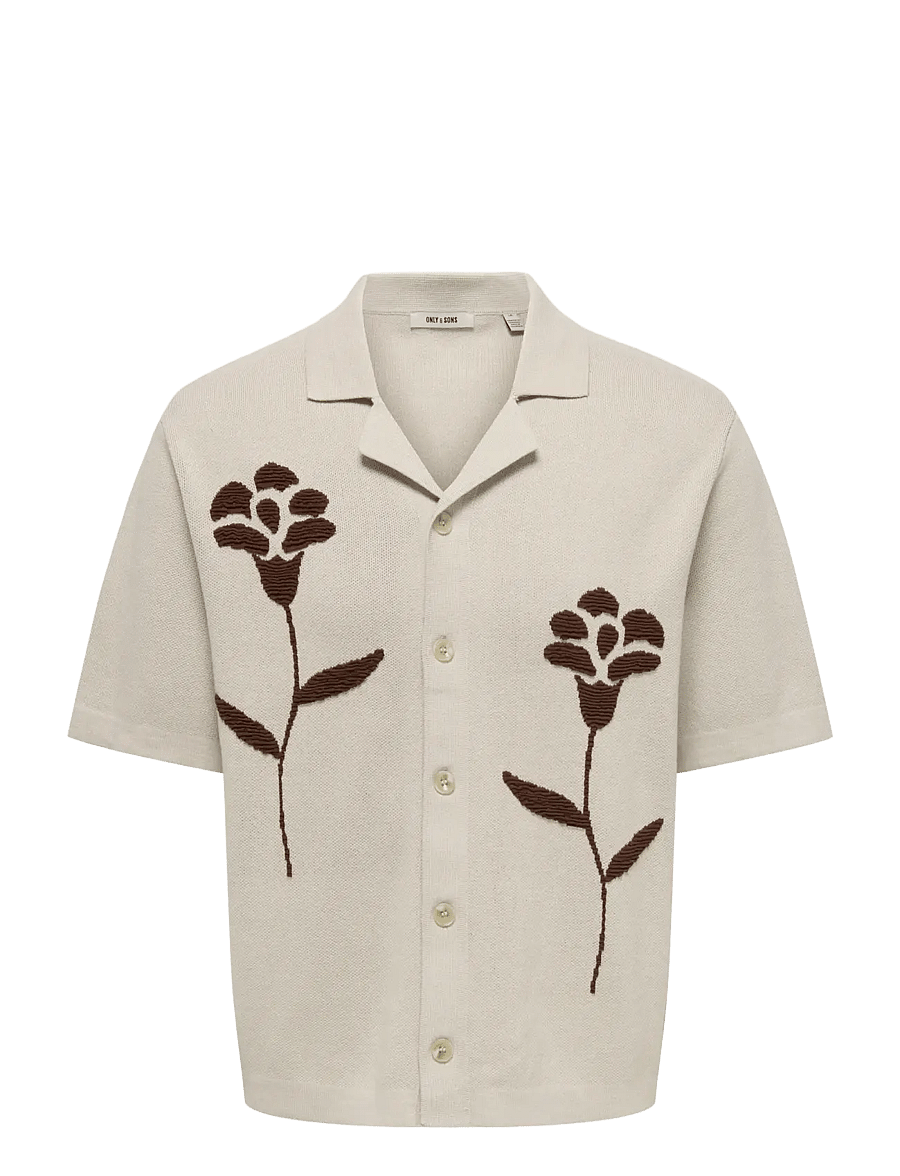 ONLY & SONS - ONSSONNY RLX SS SHIRT KNIT - polos en tricot - silver lining - 0
