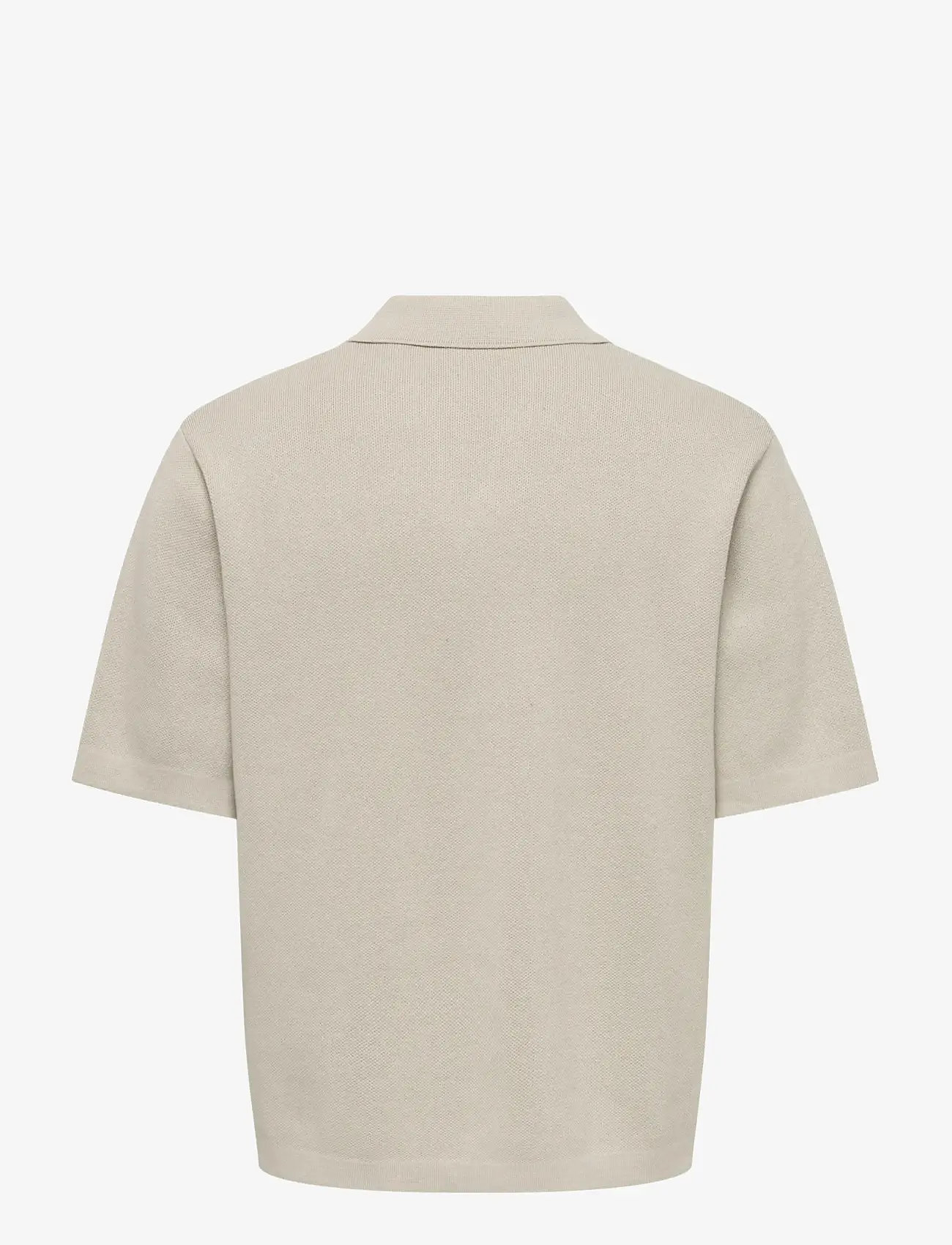 ONLY & SONS - ONSSONNY RLX SS SHIRT KNIT - polostrik - silver lining - 1