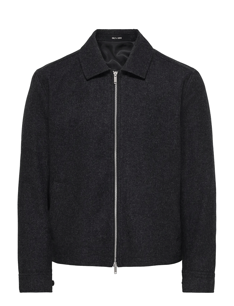ONLY & SONS - ONSOWEN WOOL JACKET OTW FRML - black melange - 0