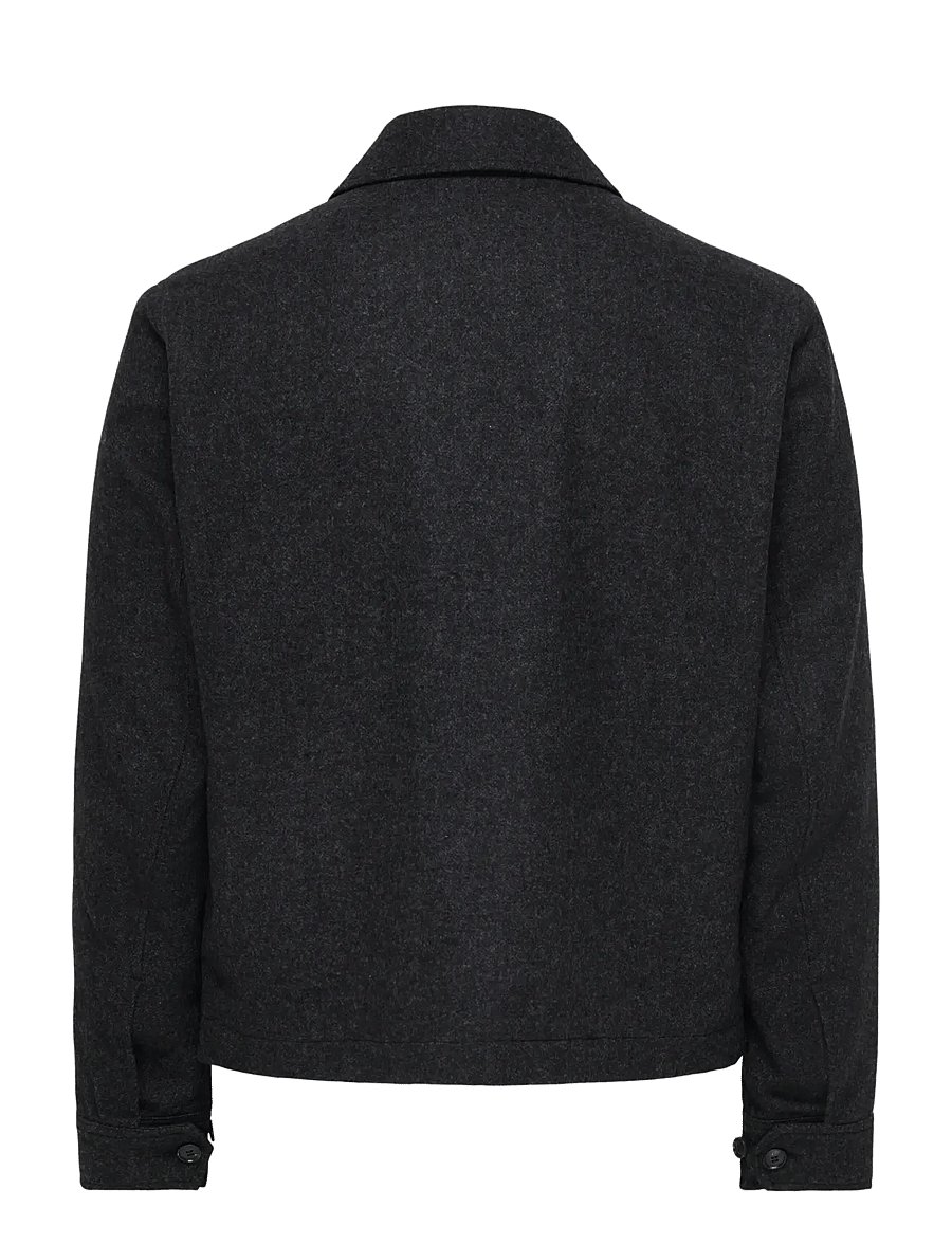 ONLY & SONS - ONSOWEN WOOL JACKET OTW FRML - black melange - 1
