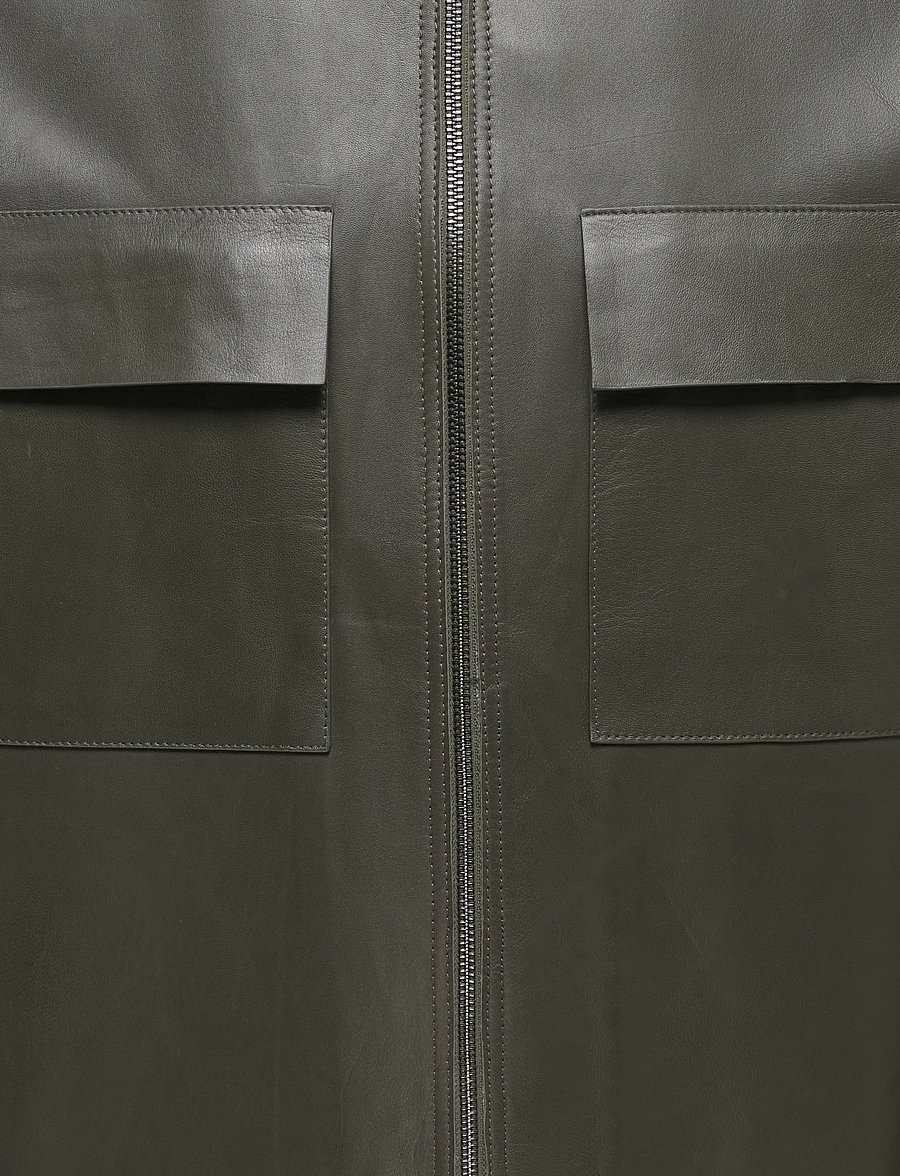 ONLY & SONS - ONSEARL LEATHER JACKET OTW FRML - fall jackets - beluga - 2