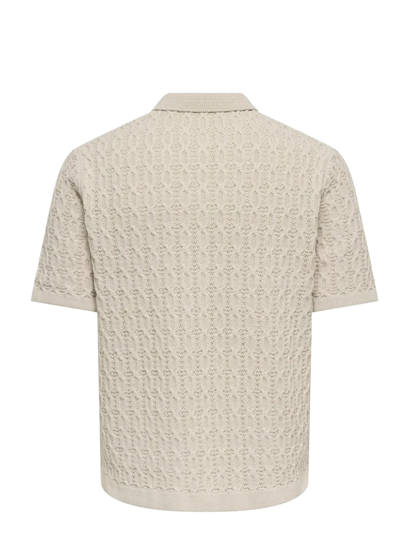 ONLY & SONS - ONSTALON LIFE REG SS SHIRT KNIT - polostrik - silver lining - 1