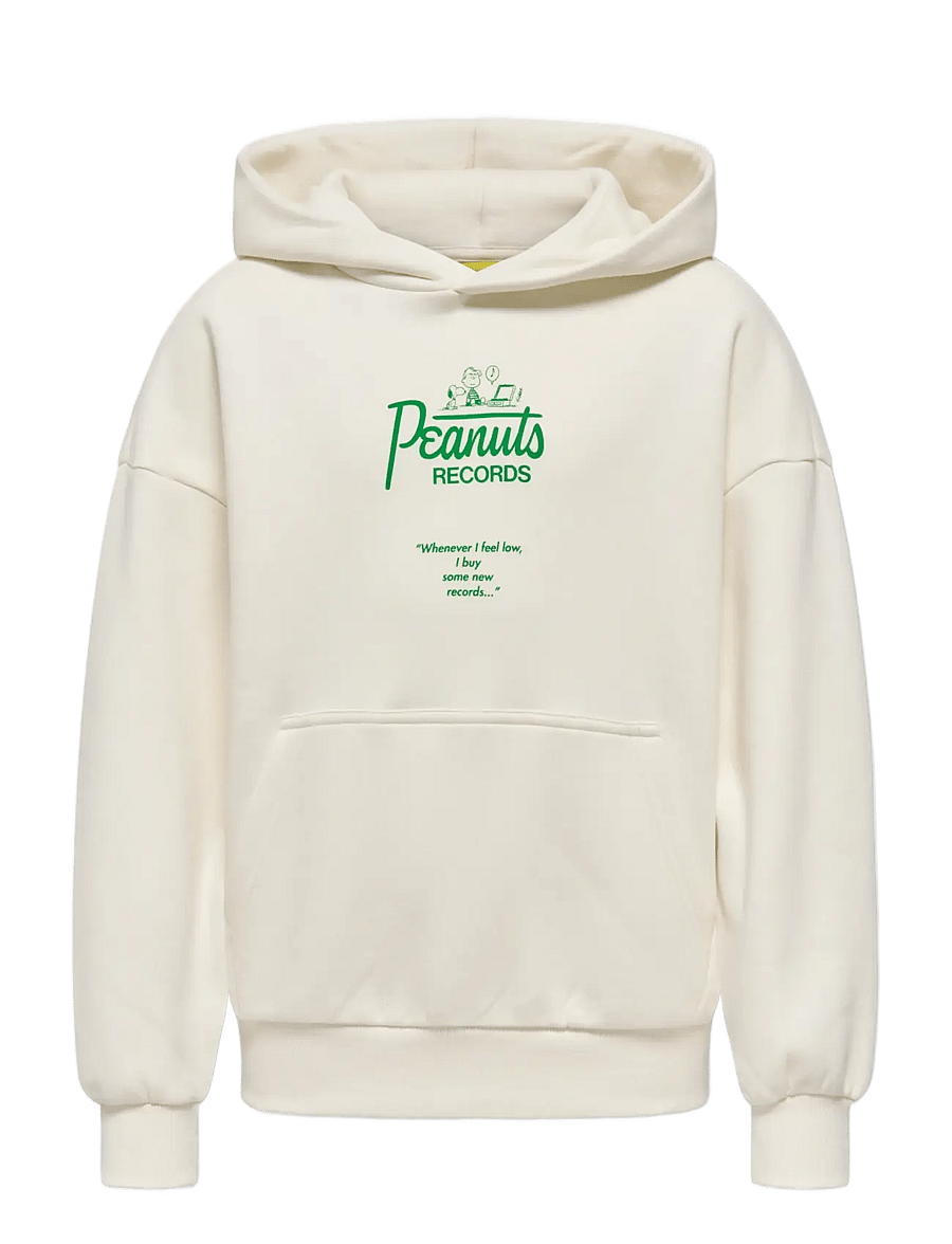 ONLY & SONS - OSJPEANUTS BACK OVZ LS LIC HOODIE SWT - hættetrøjer - egret - 0