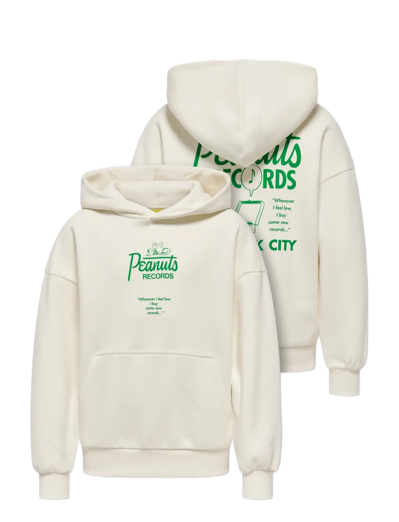 ONLY & SONS - OSJPEANUTS BACK OVZ LS LIC HOODIE SWT - hættetrøjer - egret - 2